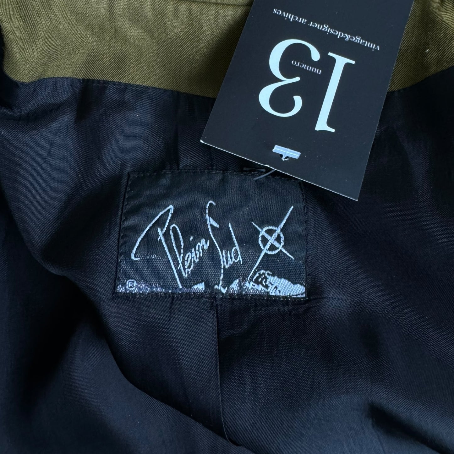 PLEIN SUD 1980s OLIVE GREEN BLAZER