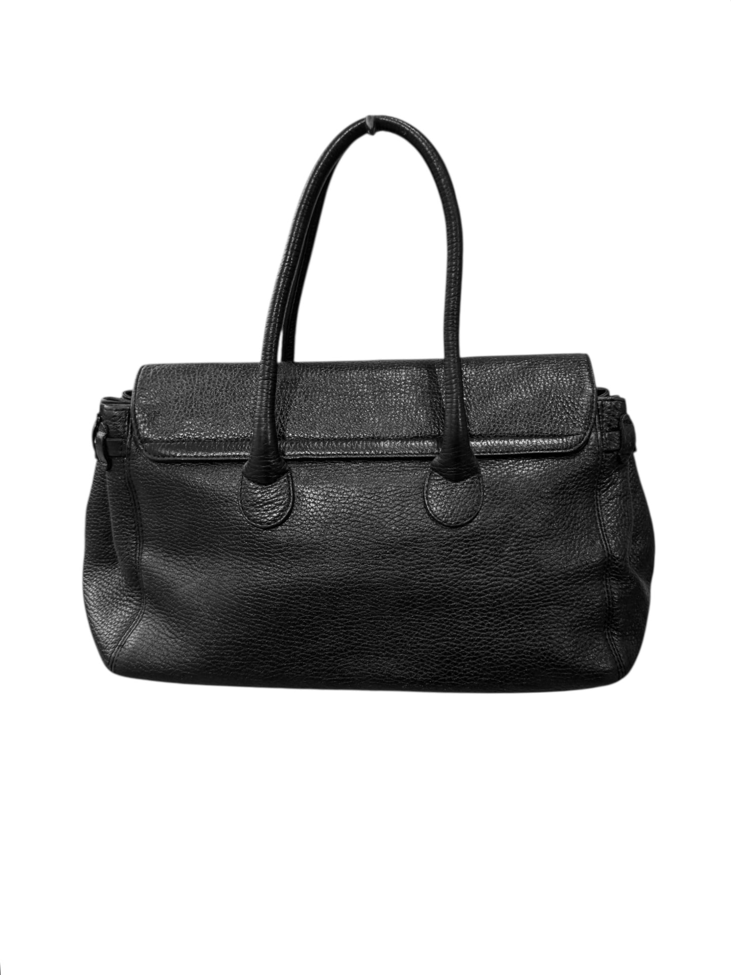 GIANFRANCO FERRE 2000s BLACK LEATHER BAG