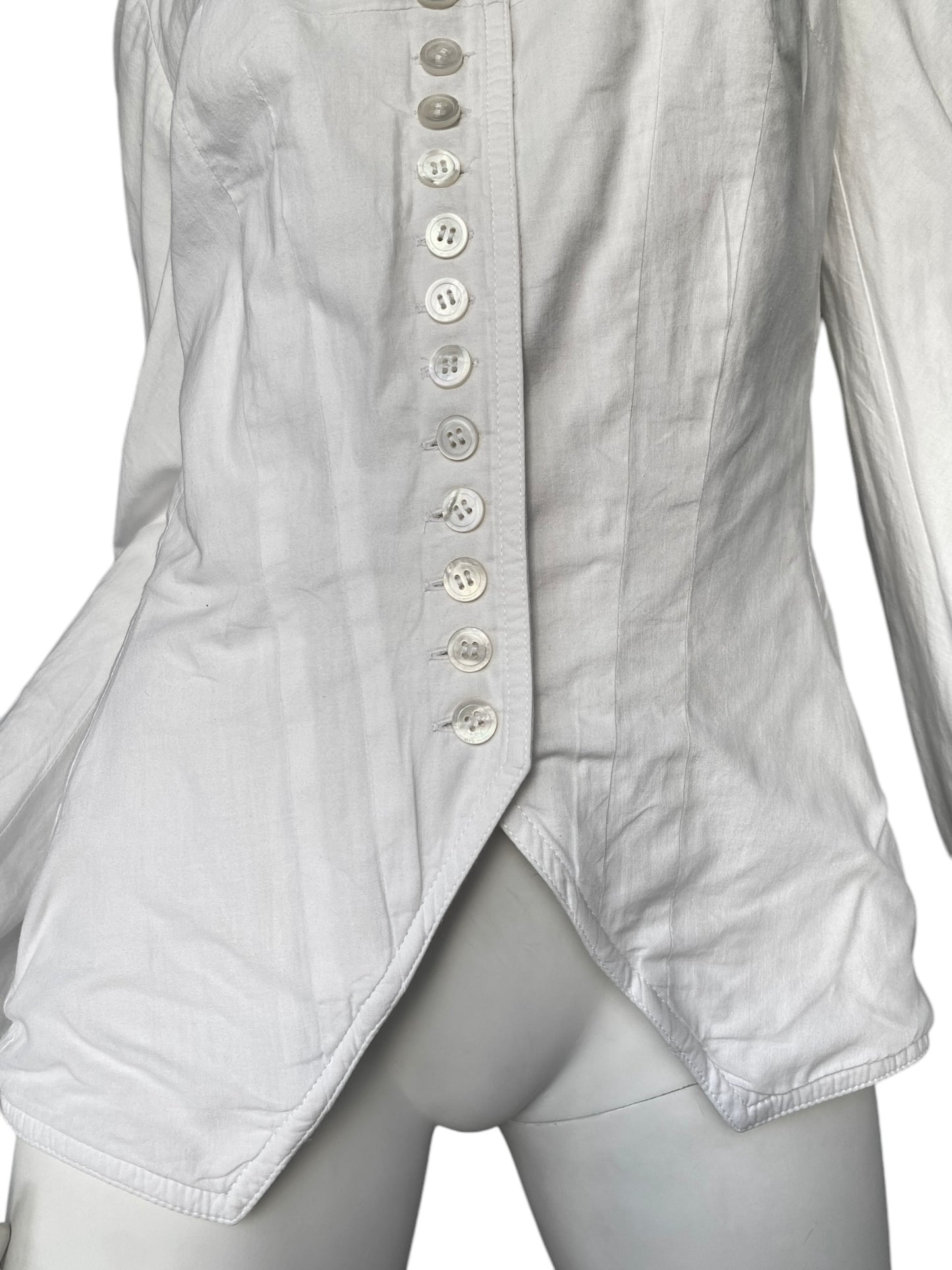 YOHJI YAMAMOTO SS1998 WHITE CORSET SHIRT