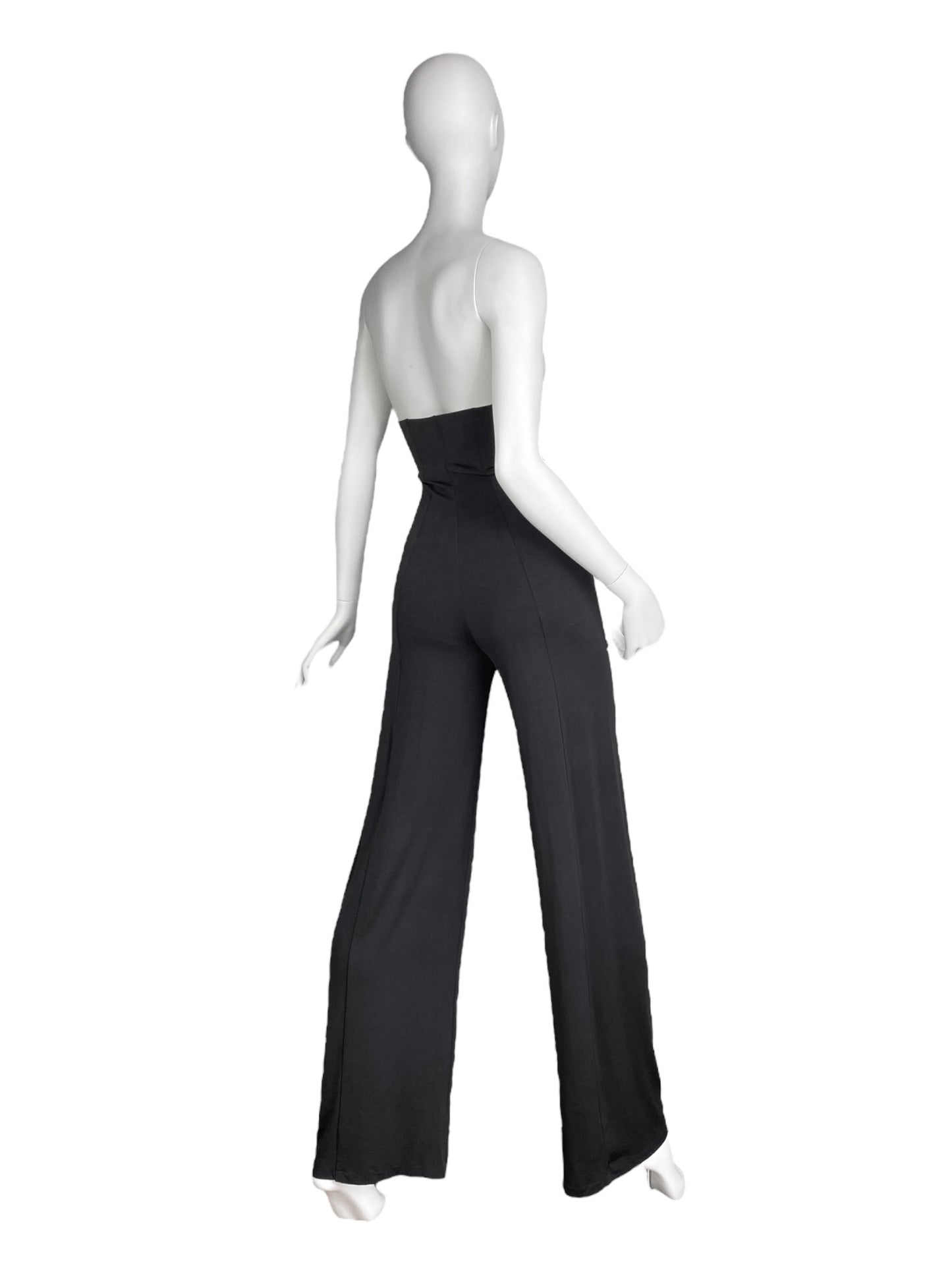 PLEIN SUD SS1990 BLACK HIGH WAISTED BUTTONS PANTS