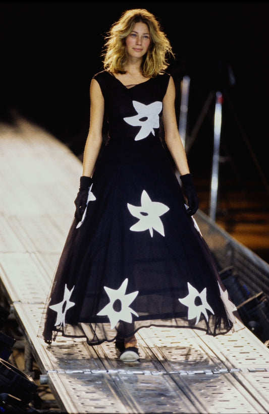 YOHJI YAMAMOTO SS1997 BLACK SHEER CRINOLINE SKIRT