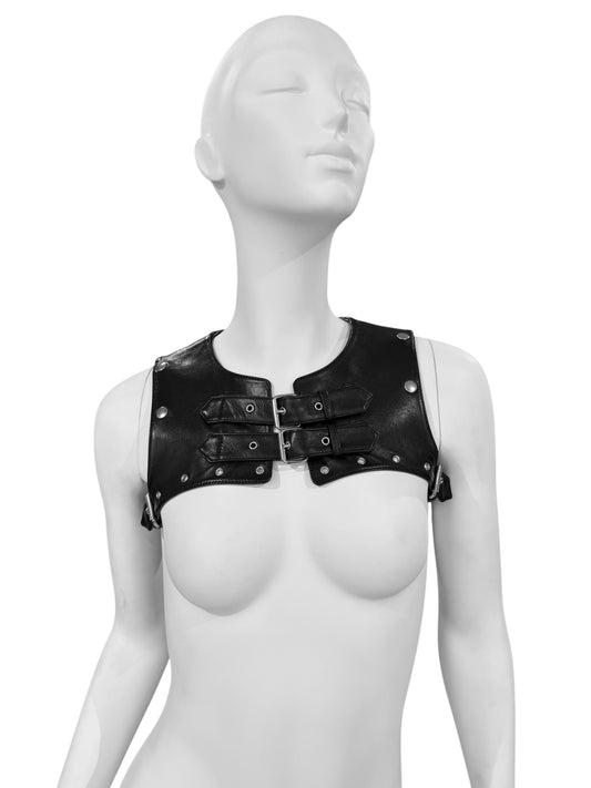 PLEIN SUD FW2002 BLACK LEATHER BONDAGE HARNESS