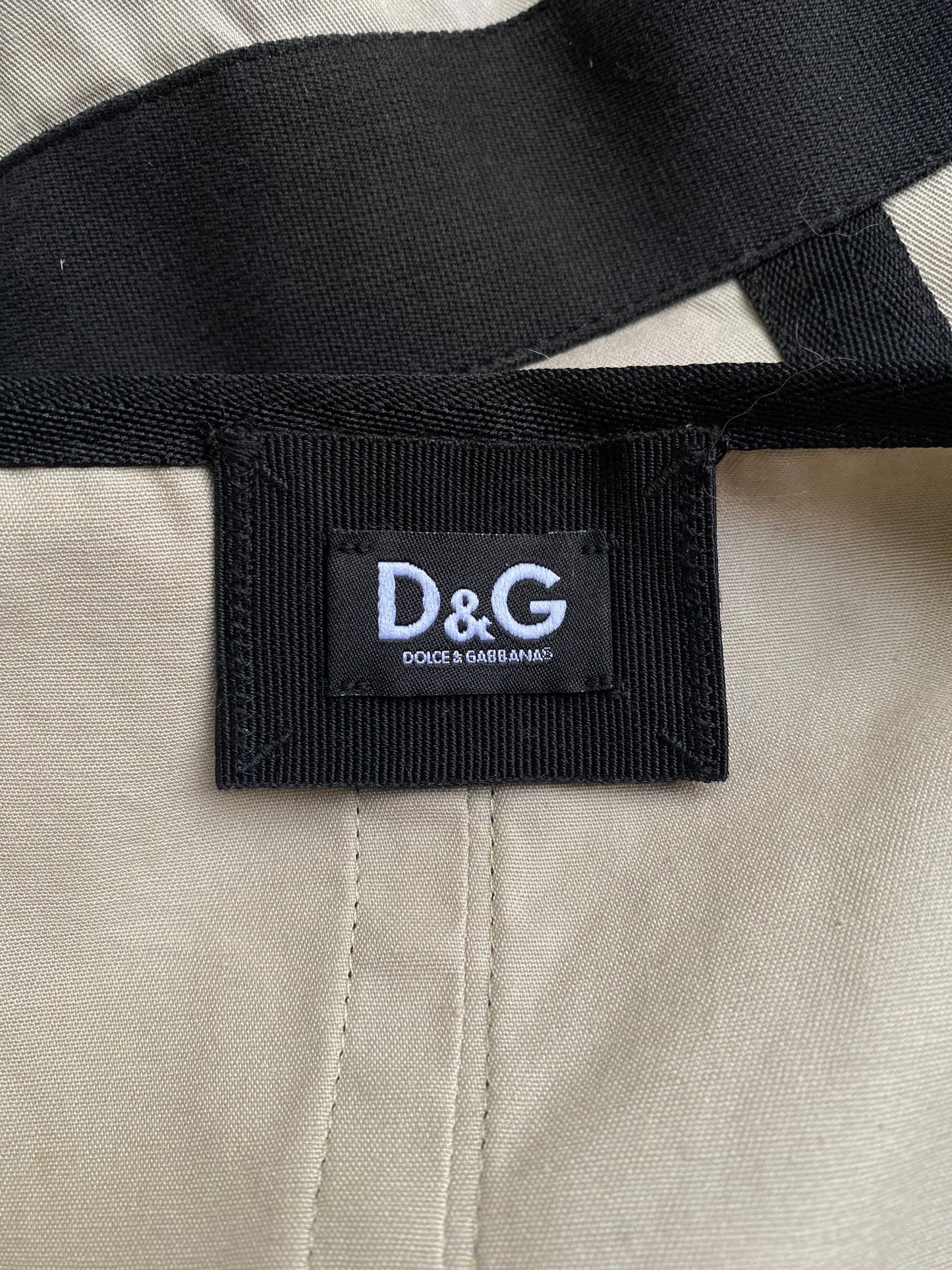 D&G 2000s BEIGE & BLACK BONDAGE SAFARI-STYLE CORSET TOP