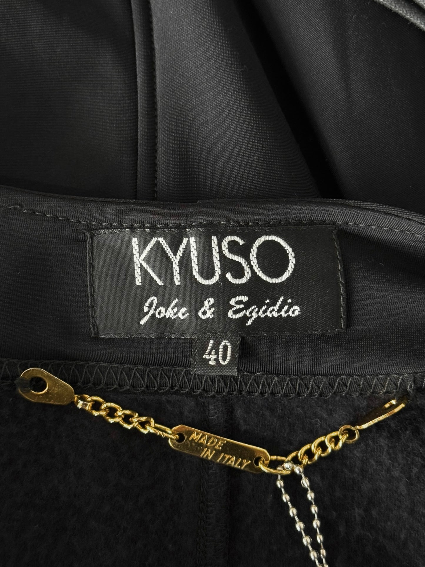 KYUSO 1990s BLACK LEATHER LACE-UP VEST