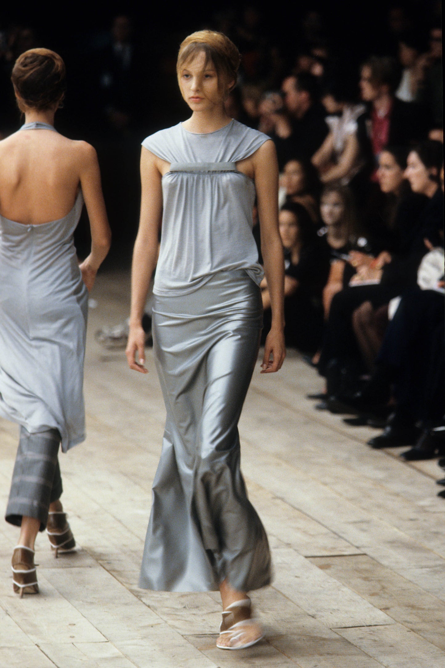 ALEXANDER MCQUEEN SS1999 «NO. 13» BLACK SILK MAXI SKIRT