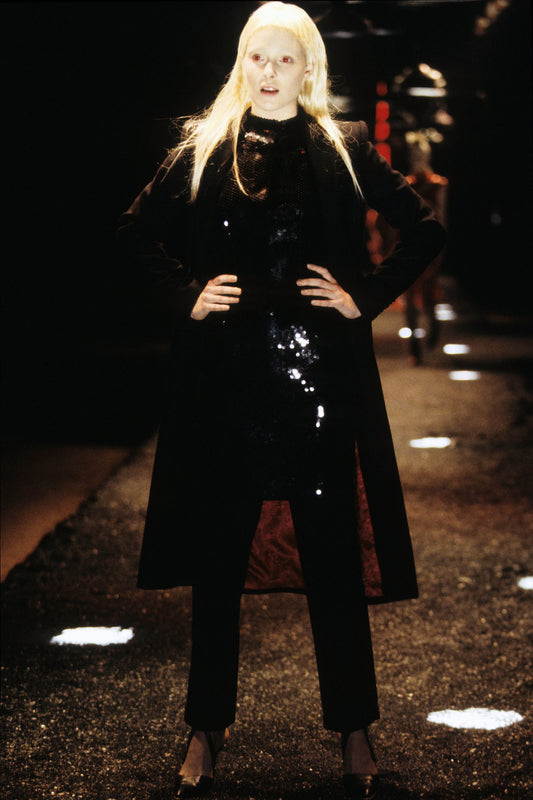 ALEXANDER MCQUEEN FW1998 ‘JOAN’ BLACK SEQUINS VEST