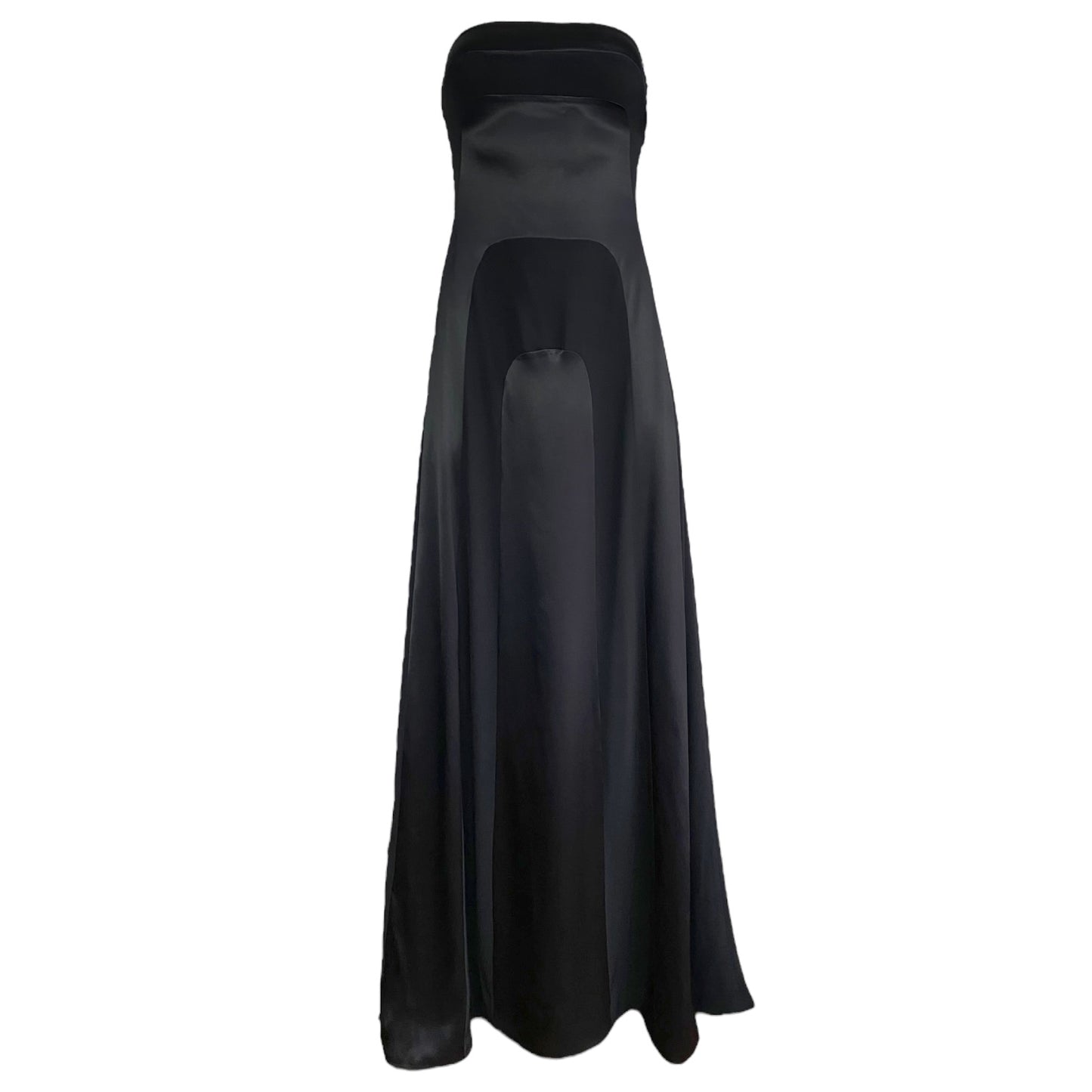 FAYÇAL AMOR SS2004 BLACK BUSTIER MAXI DRESS