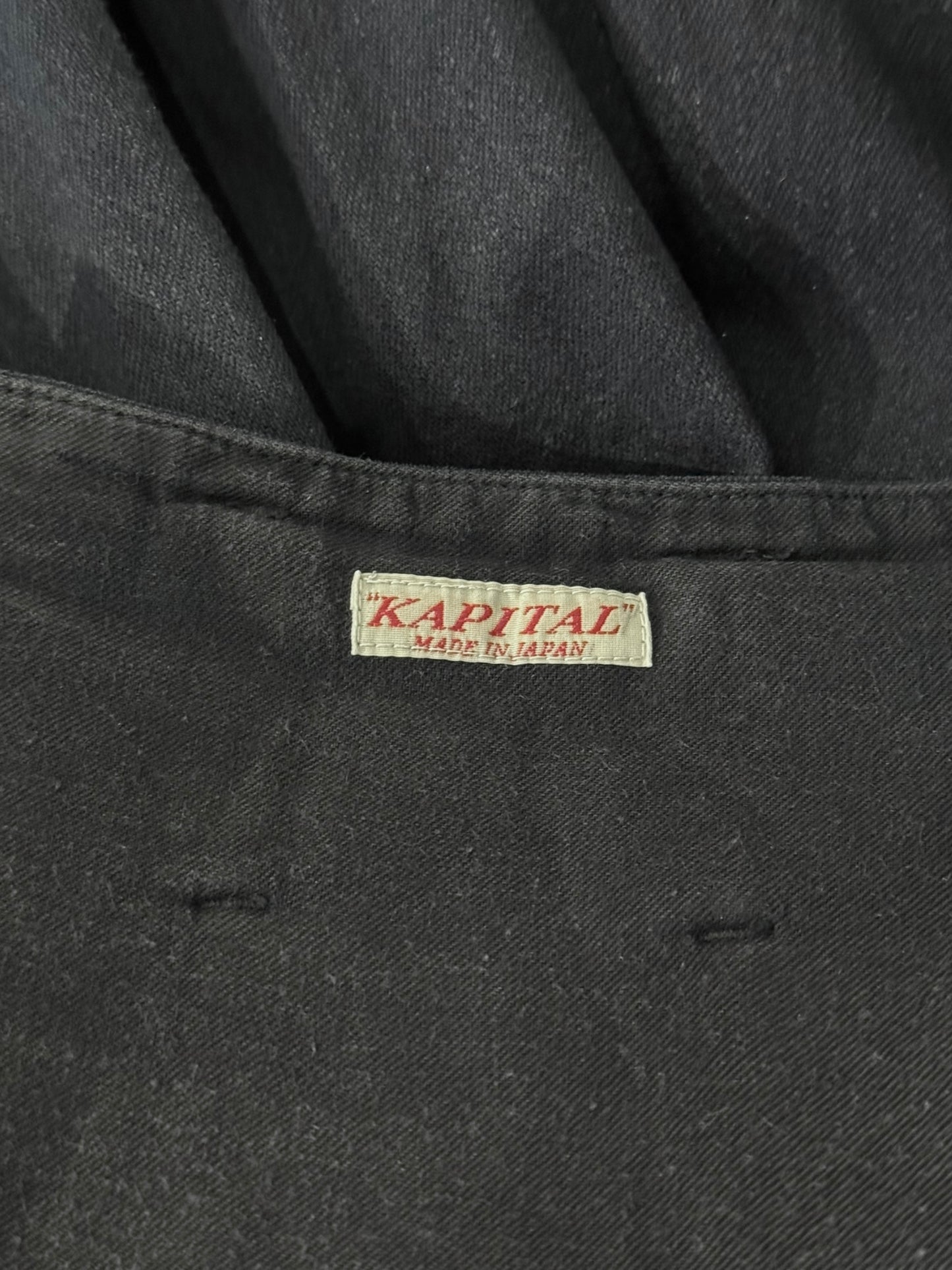KAPITAL 2010s NAVY DENIM CULOTTE SKIRT