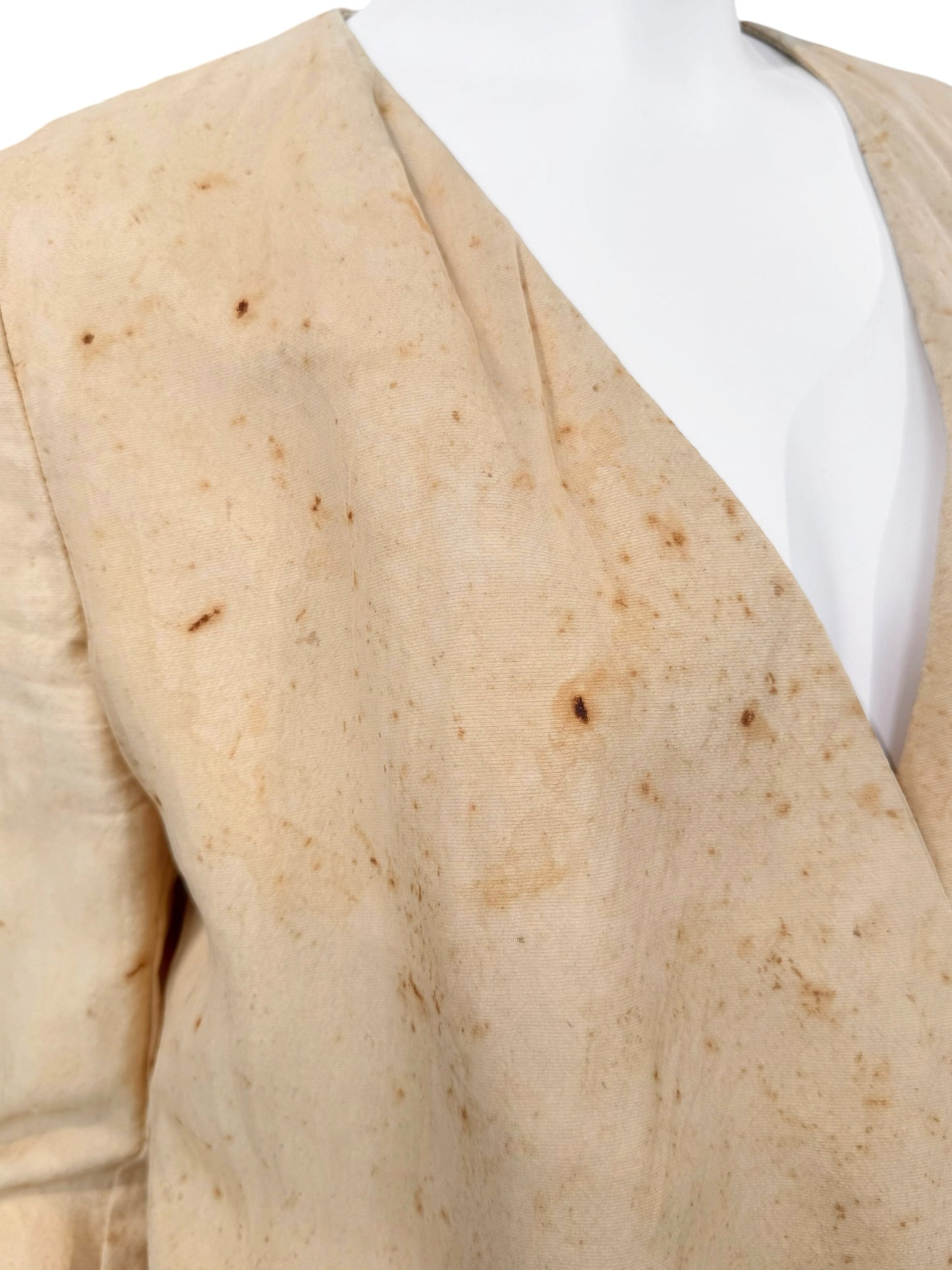 UMA WANG SS2019 YELLOW LINEN & SILK STAINED JACKET