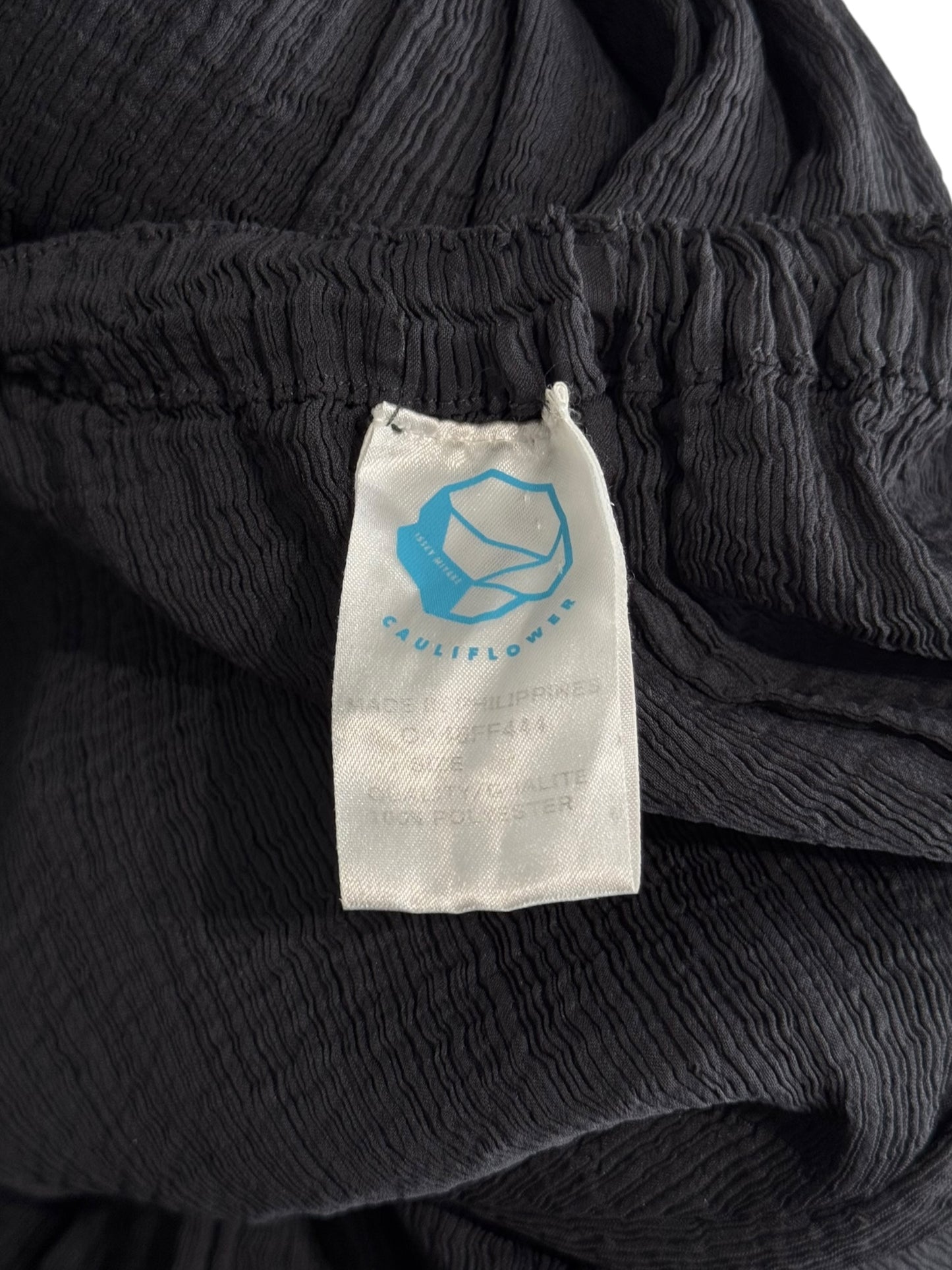 CAULIFLOWER ISSEY MIYAKE 2010s GREY PLEATED SHEER PANTS