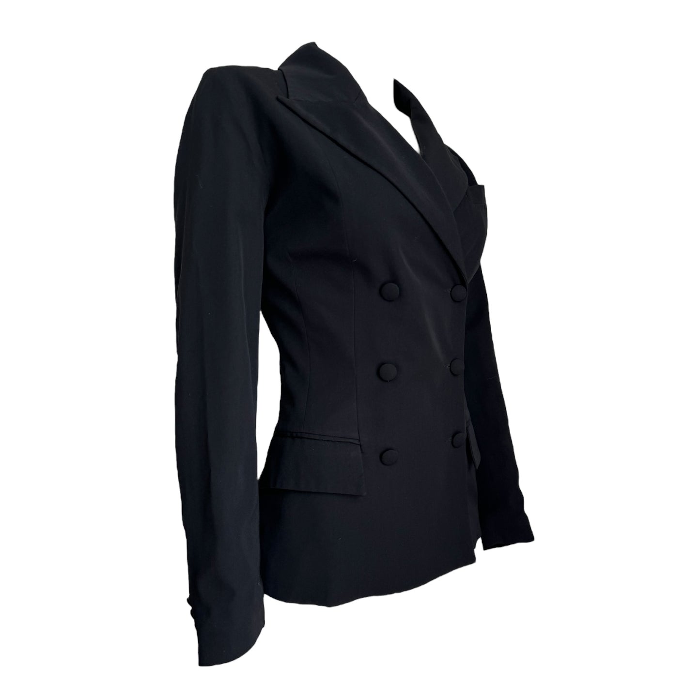 PLEIN SUD 1987 BLACK OPEN BACK BLAZER