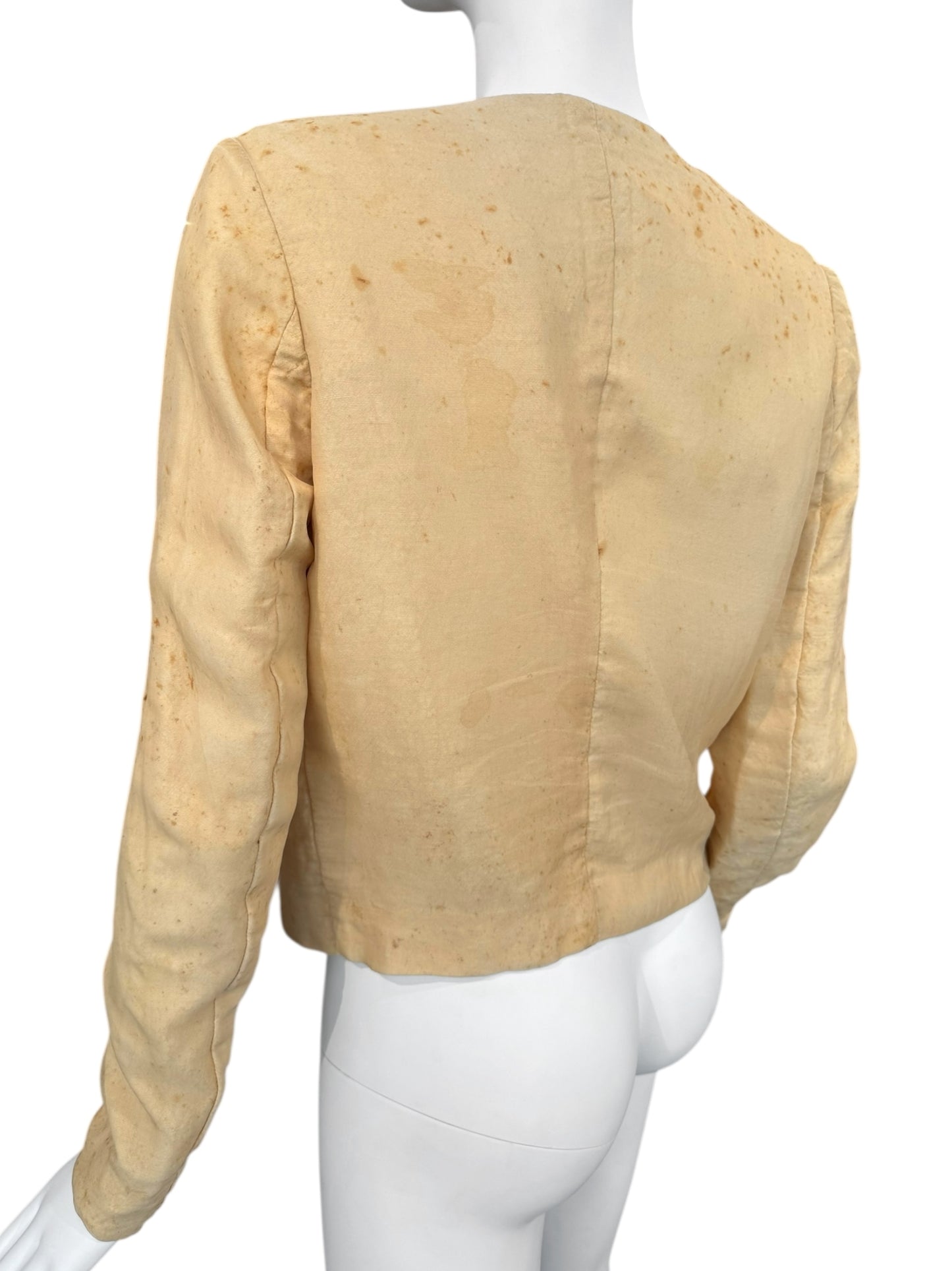 UMA WANG SS2019 YELLOW LINEN & SILK STAINED JACKET
