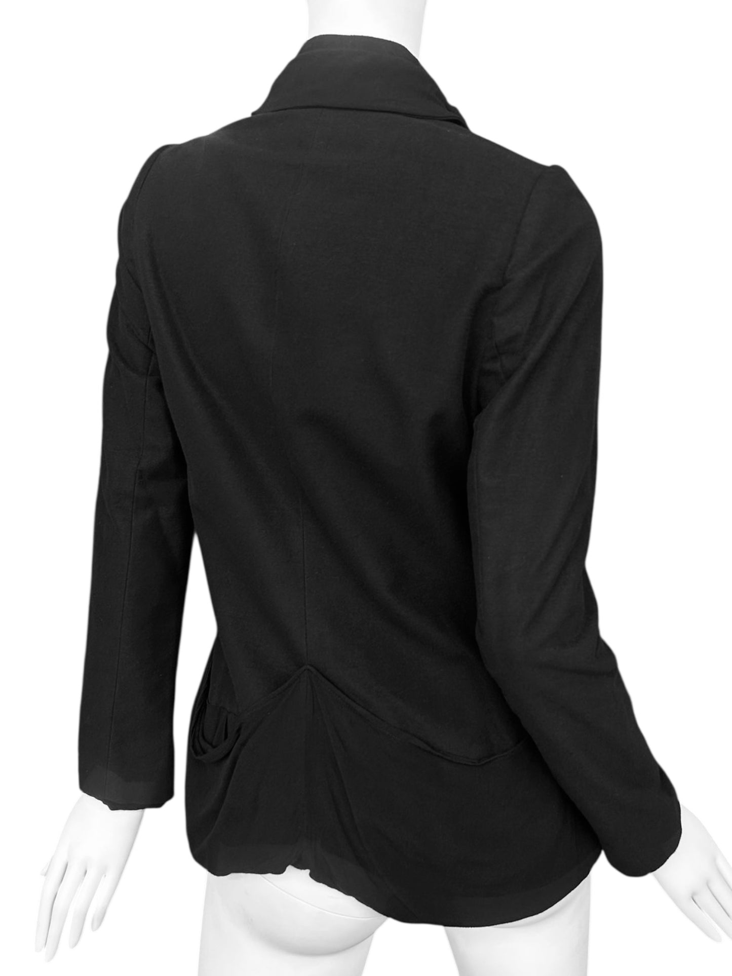 TROSMAN 2000s BLACK DRAPED JACKET