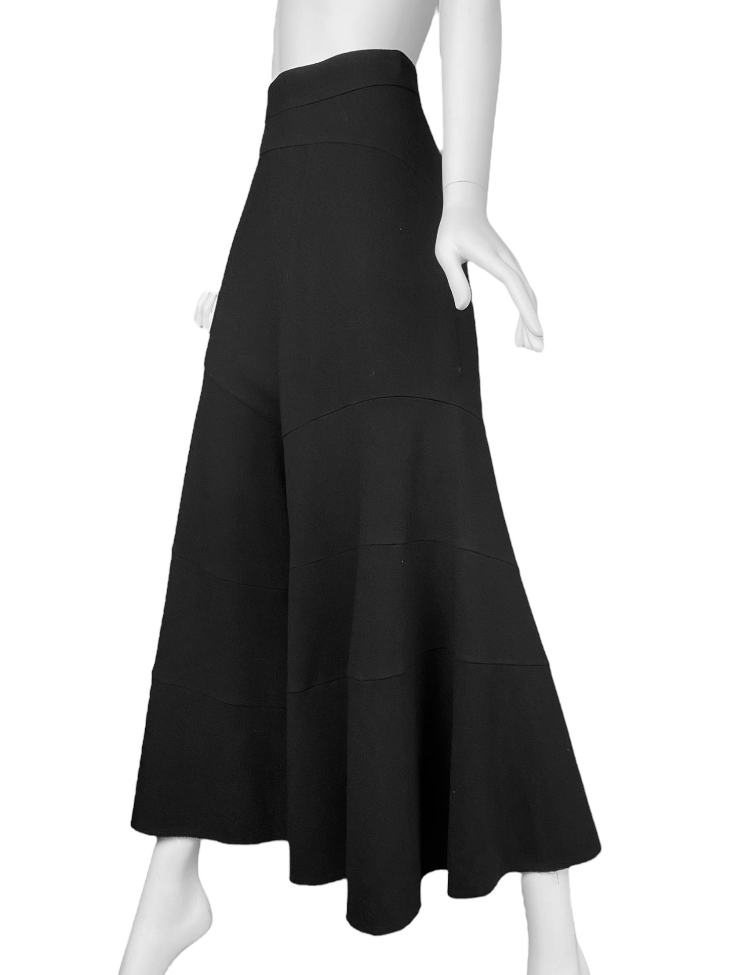 JUNYA WATANABE FW2013 BLACK WOOL WIDE LEG CULOTTES PANTS