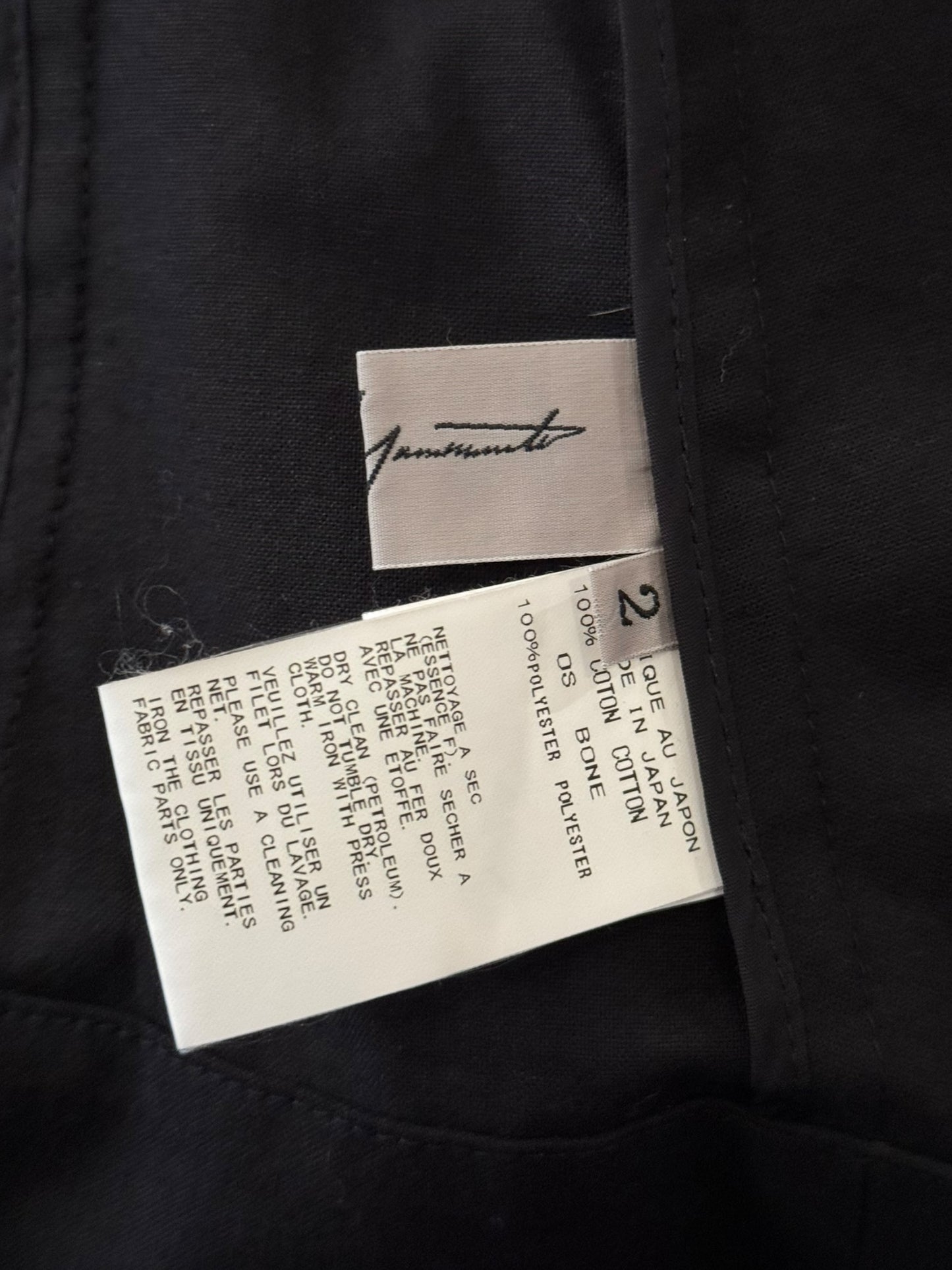 YOHJI YAMAMOTO SS2010 BLACK CORSET BLAZER