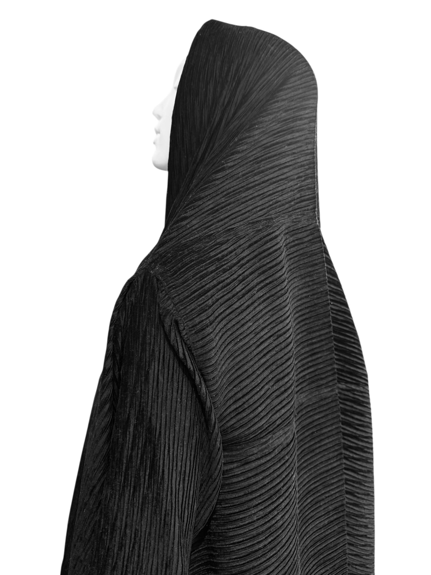 ISSEY MIYAKE 1990s BLACK PLEATED CARDIGAN