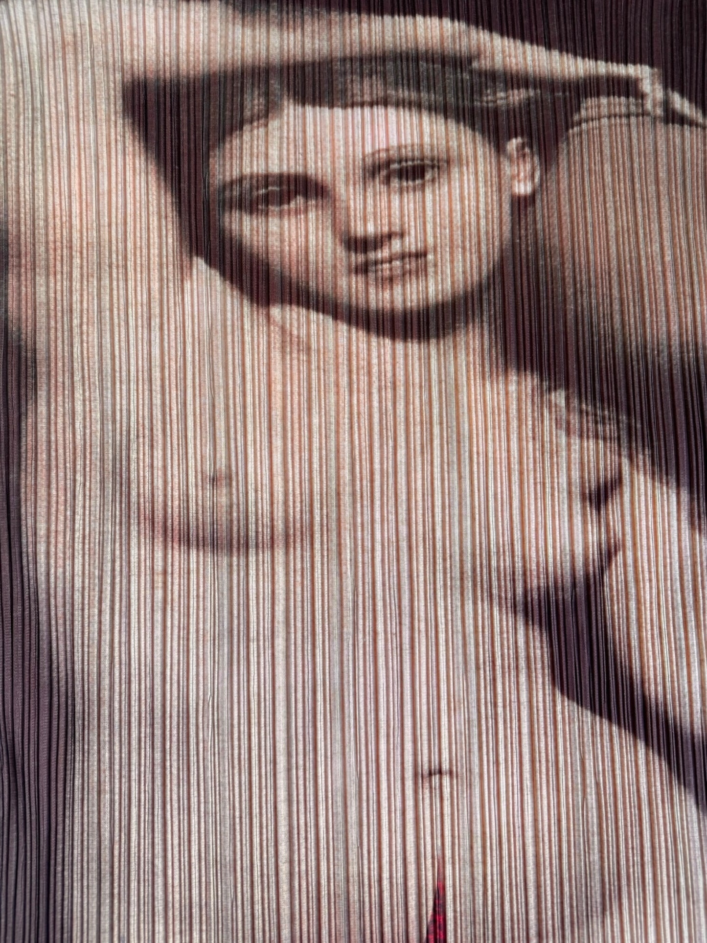 PLEATS PLEASE ISSEY MIYAKE FW1996 X YASUMASA MORIMURA « LA SOURCE PORTRAIT » PLEATED MAXI DRESS