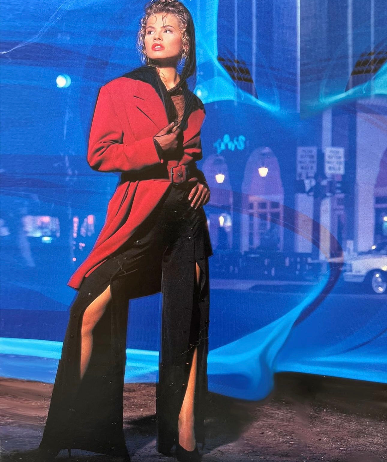 PLEIN SUD SS1990 BLACK HIGH WAISTED BUTTONS PANTS