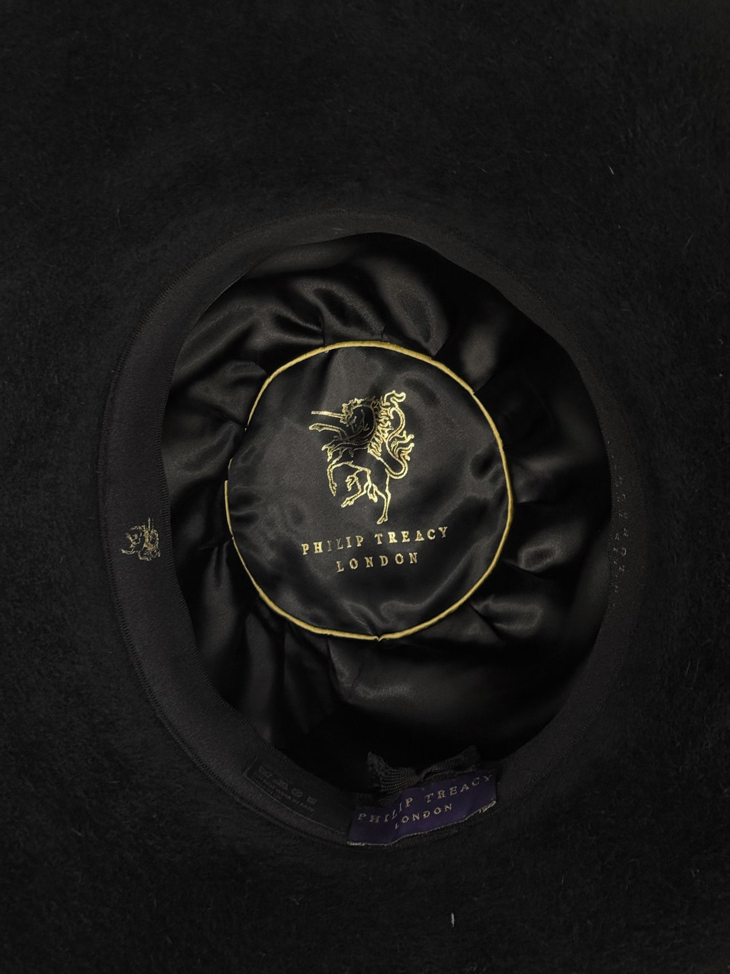 PHILIP TREACY 2020s BLACK VELVET & OSTRICH FEATHERS HAT