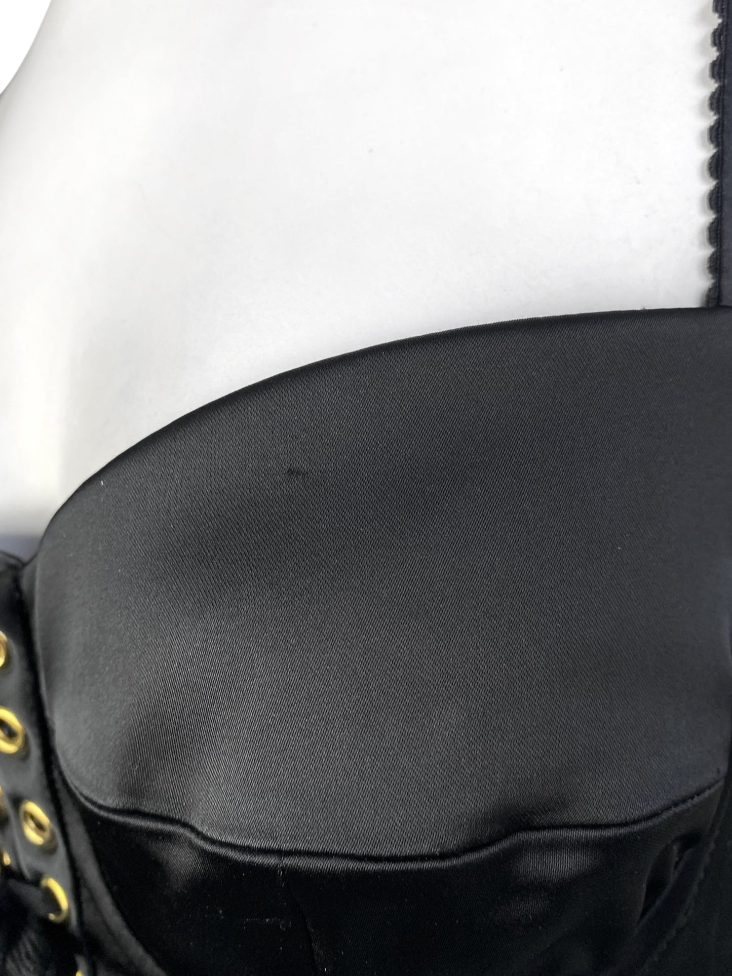 DOLCE & GABBANA SS2019 BLACK BONDAGE LACE-UP CORSET MIDI DRESS