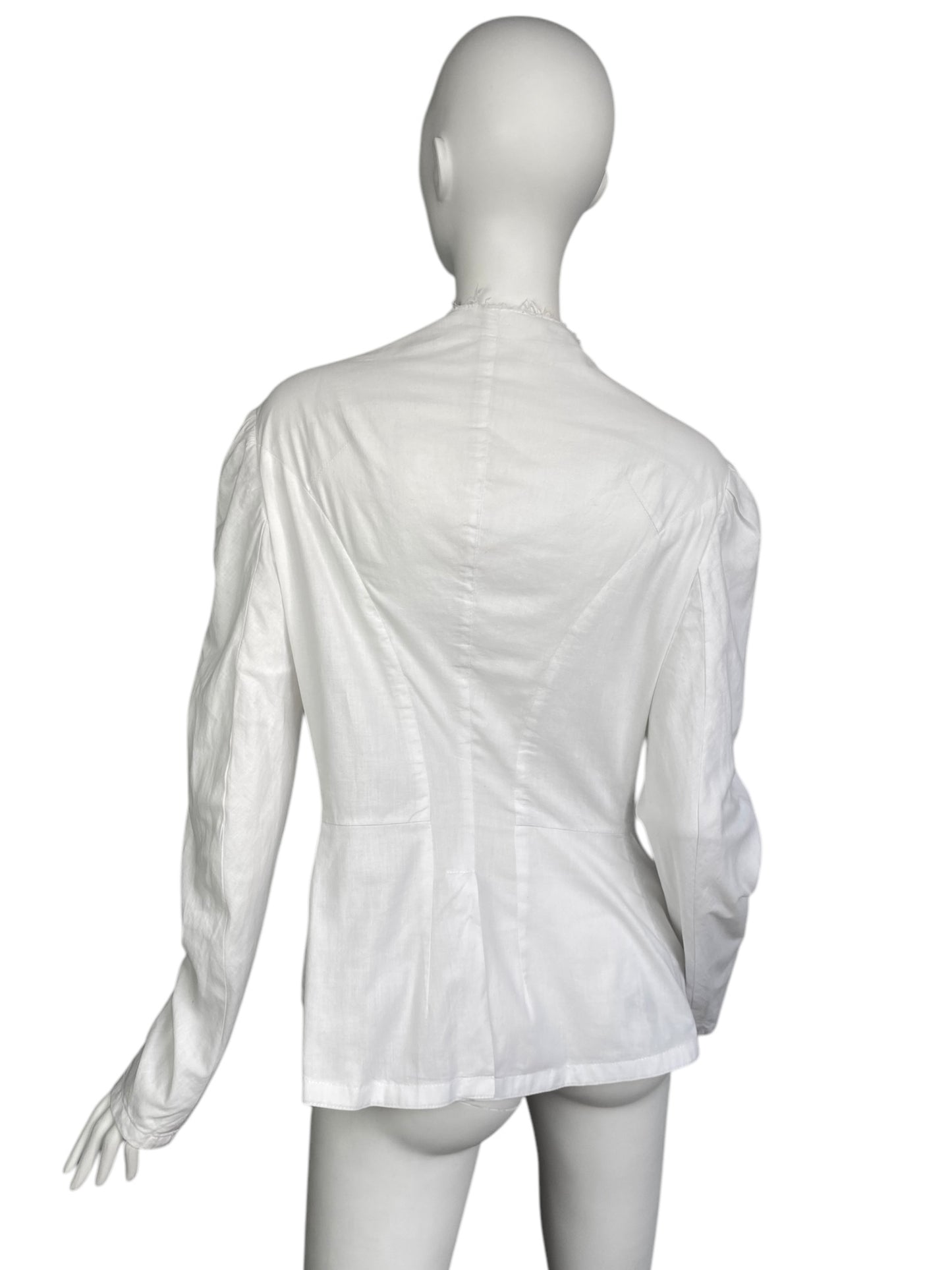 YOHJI YAMAMOTO SS1998 WHITE CORSET SHIRT