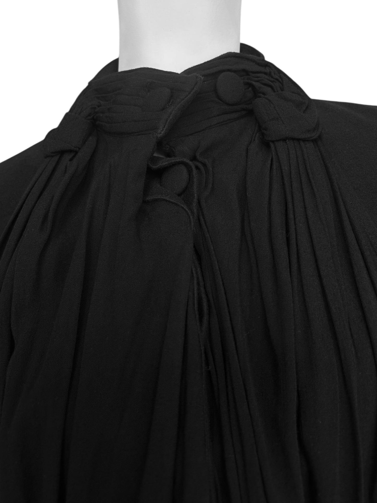 TROSMAN 2000s BLACK DRAPED JACKET