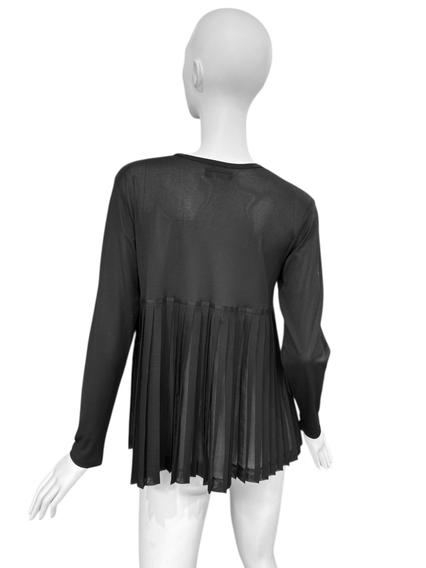 Y’S YOHJI YAMAMOTO 2000s BLACK PLEATED TOP