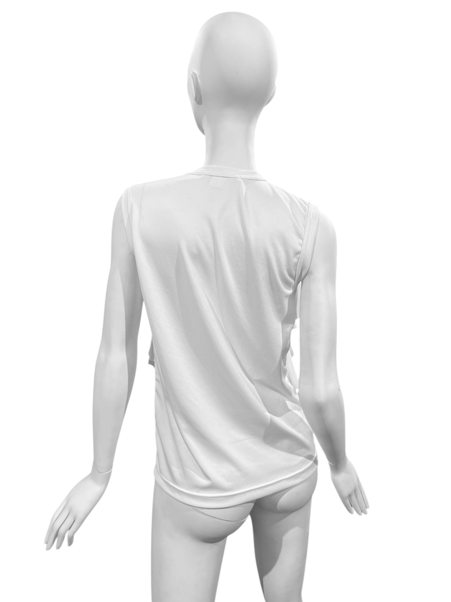 COMME DES GARÇONS FW2022 WHITE RUFFLES TANK TOP