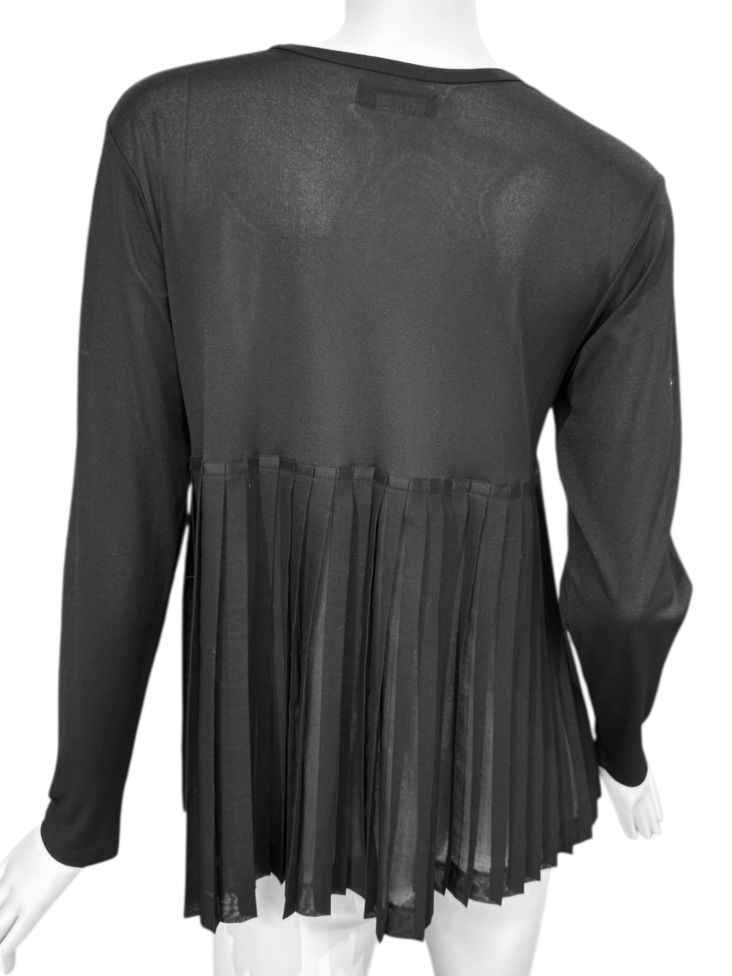 Y’S YOHJI YAMAMOTO 2000s BLACK PLEATED TOP