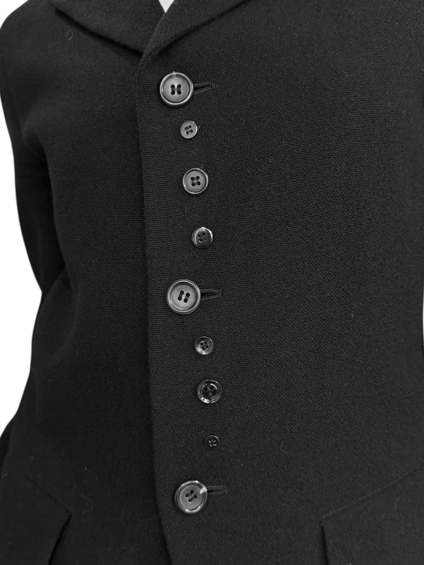 Y’S YOHJI YAMAMOTO FW1997 BLACK WOOL BUTTONS BLAZER