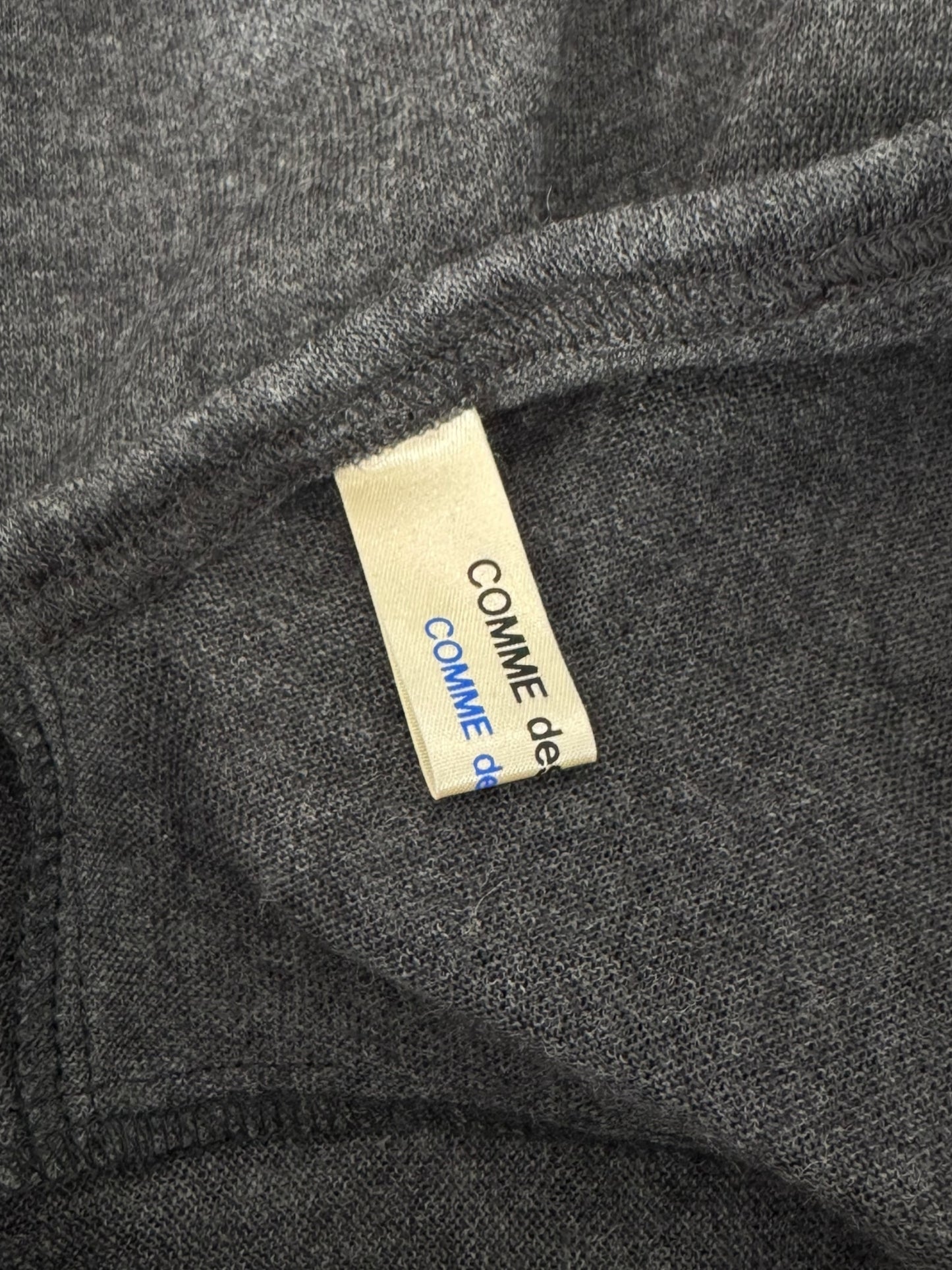 COMME DES GARÇONS 2000s GREY WOOL ASYMMETRICAL DECONSTRUCTED TOP