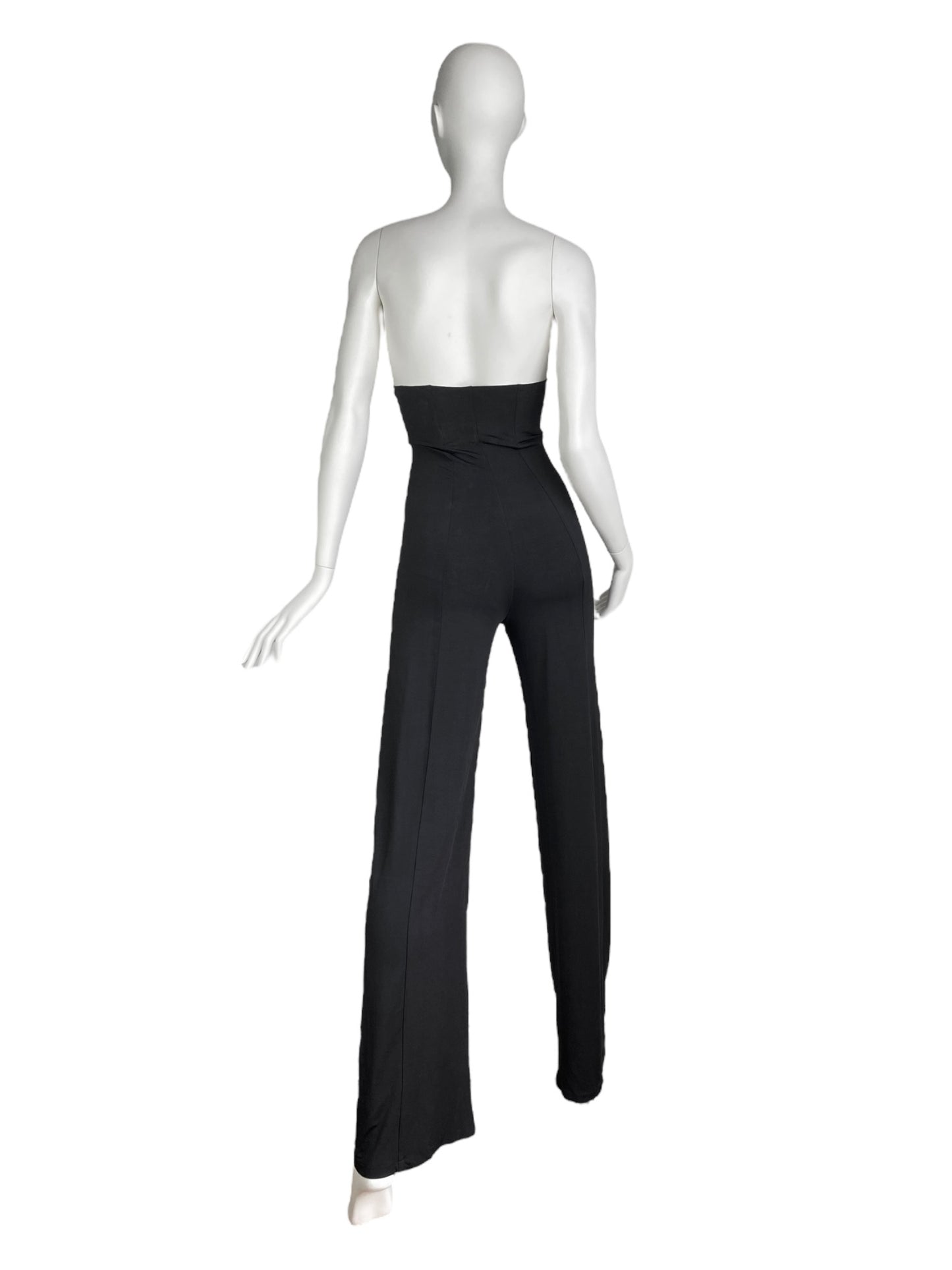 PLEIN SUD SS1990 BLACK HIGH WAISTED BUTTONS PANTS