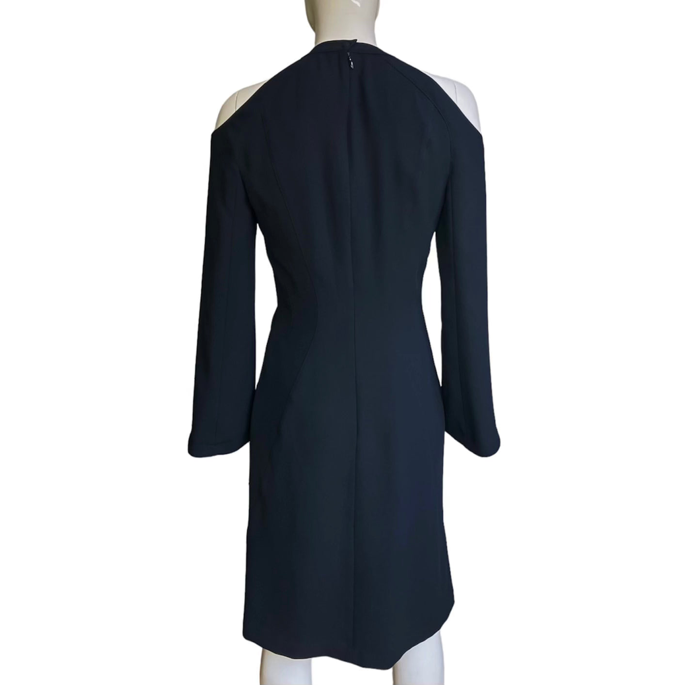 THIERRY MUGLER COUTURE 2000 BLACK COLD SHOULDER DRESS