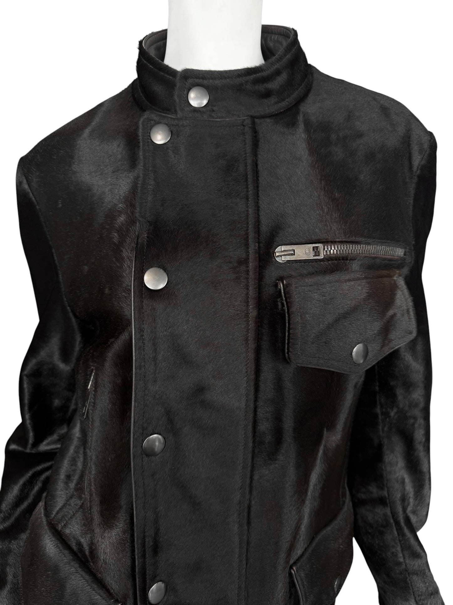 GUCCI FW2004 BY TOM FORD EBONY PONY HAIR JACKET