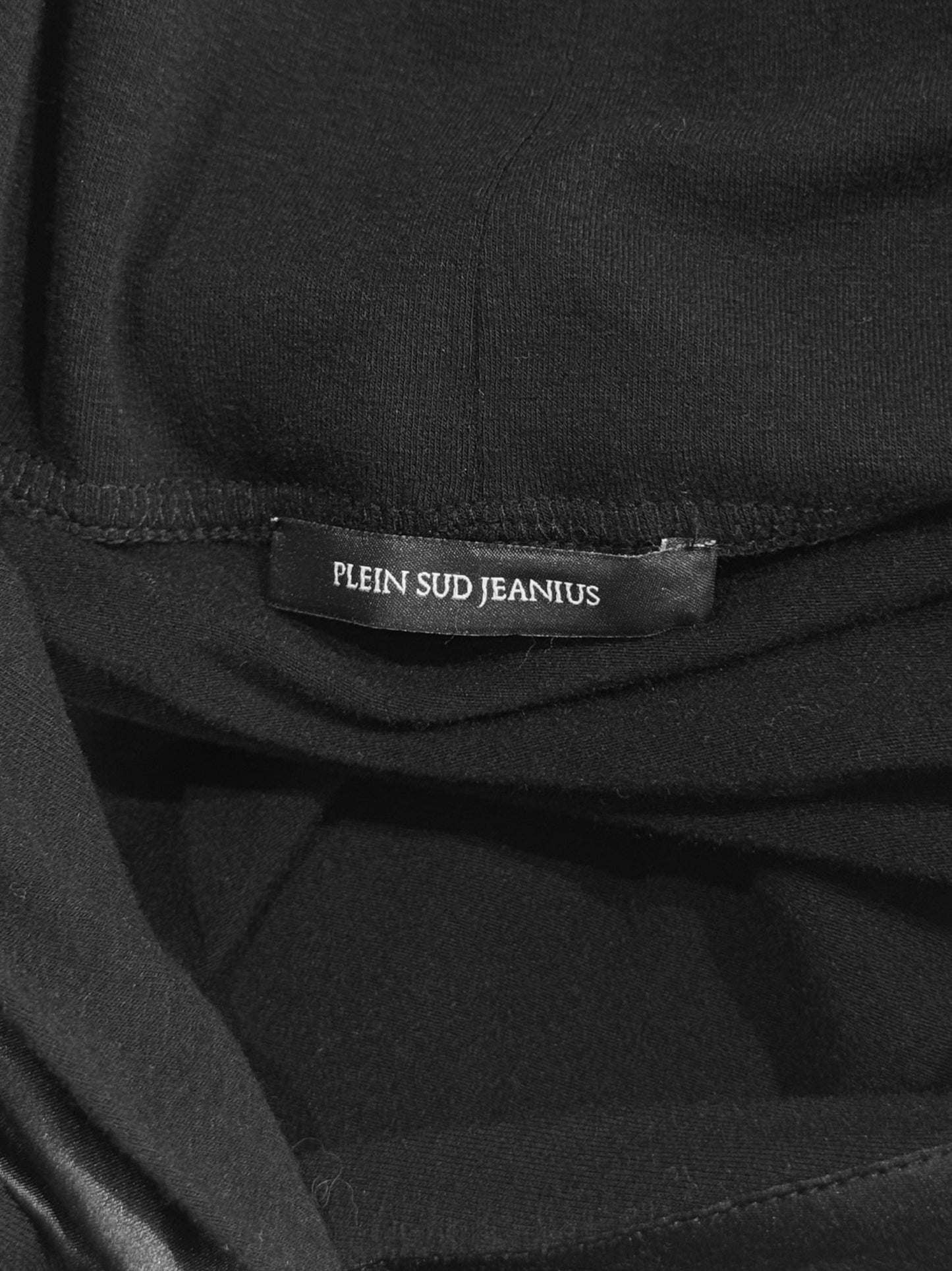 PLEIN SUD JEANIUS FW2013 BLACK HOODED BATWING SLEEVES SWEATER