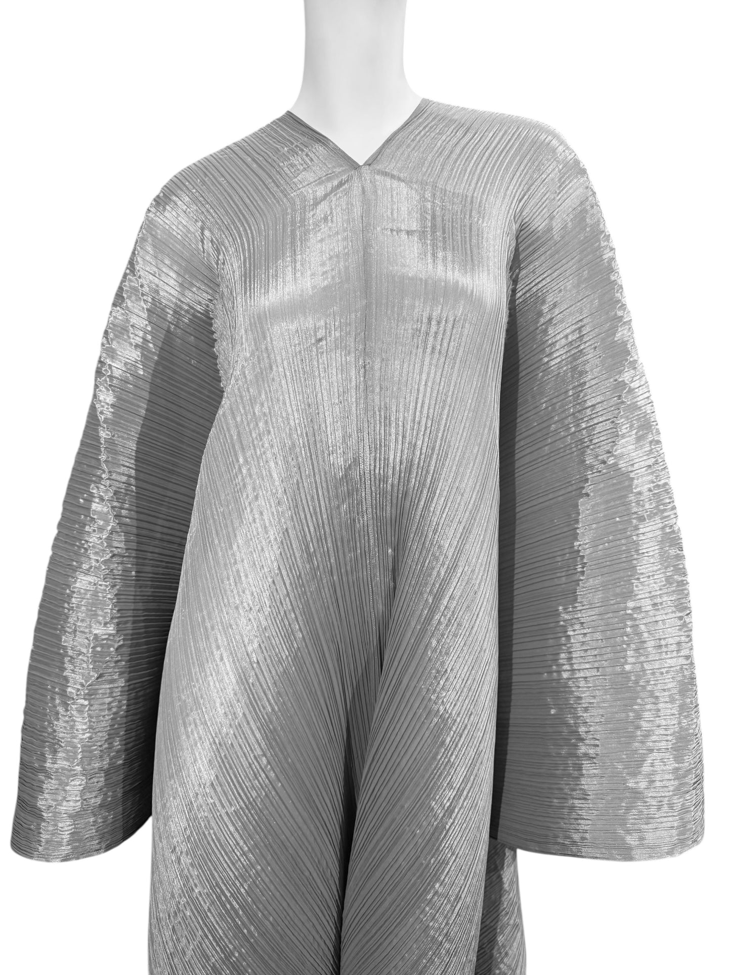 PLEATS PLEASE FW2010 BY DAI FUJIWRA SILVER MADAME-T STOLE DRESS