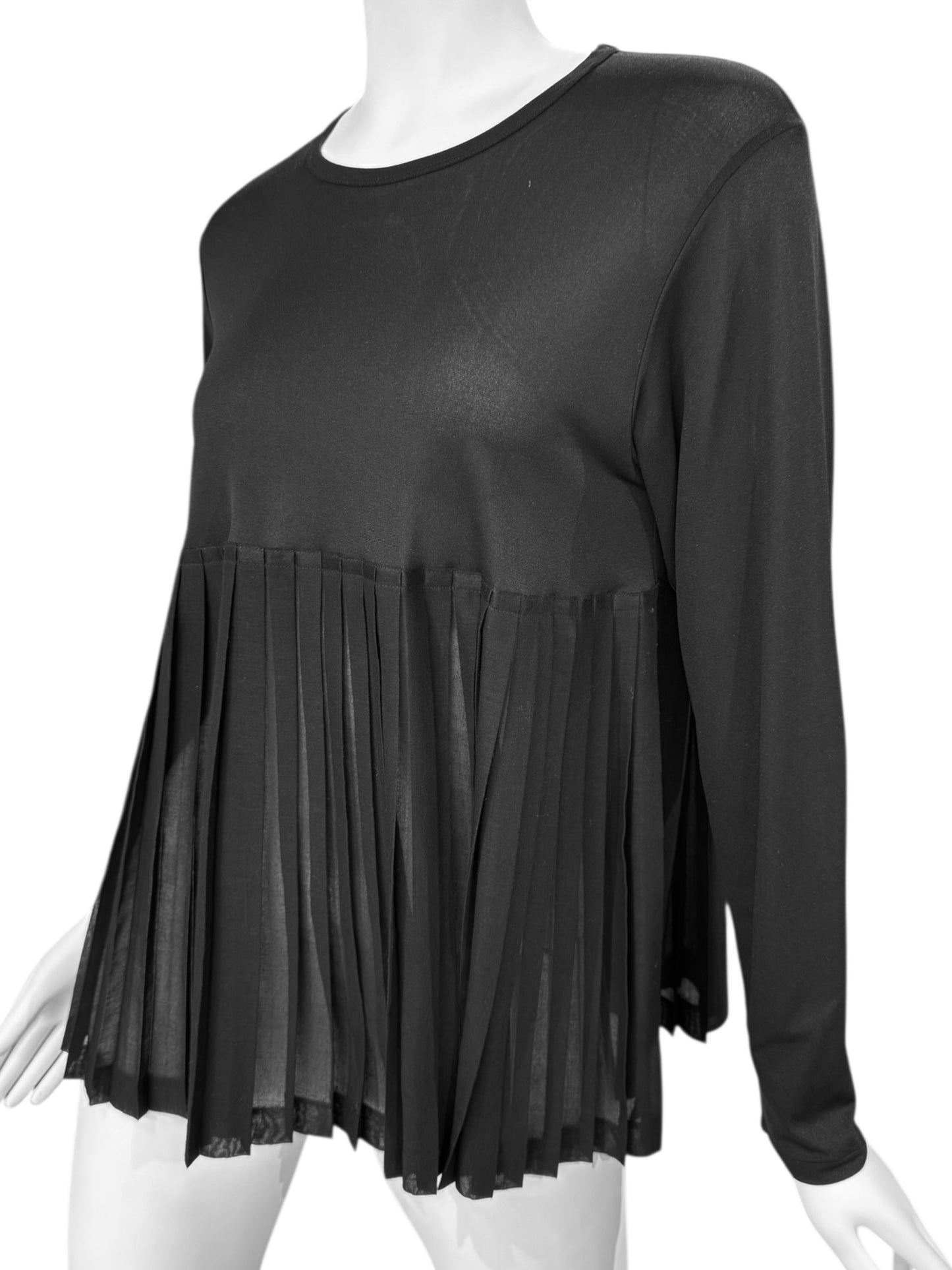 Y’S YOHJI YAMAMOTO 2000s BLACK PLEATED TOP