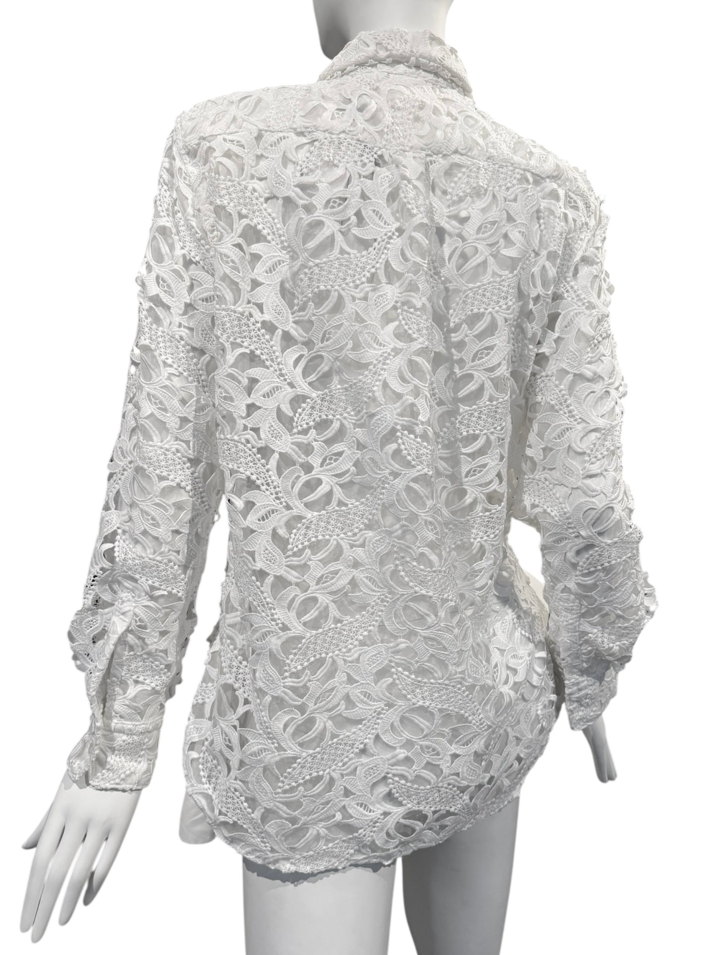 COMME DES GARÇONS FW2024 WHITE LACE SHIRT