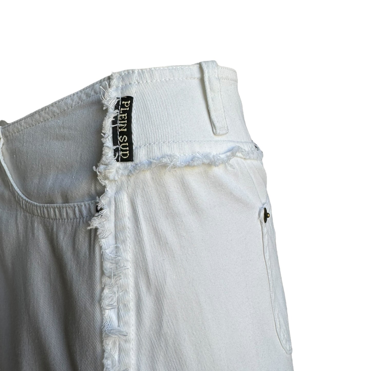 PLEIN SUD JEANS SS2003 WHITE MAXI SKIRT