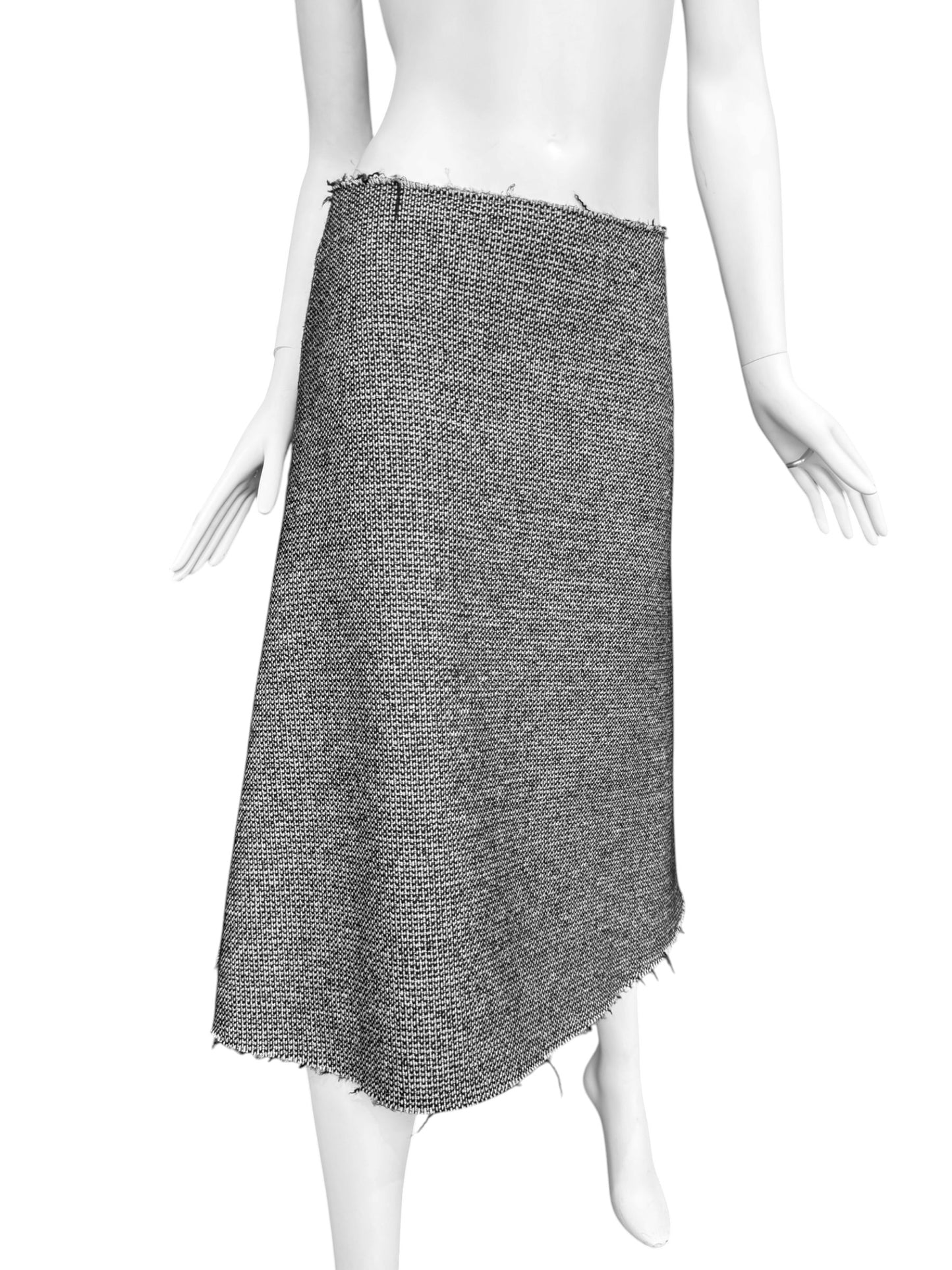 MAISON MARGIELA FW2016 BY JOHN GALLIANO GREY KNIT LONG SKIRT