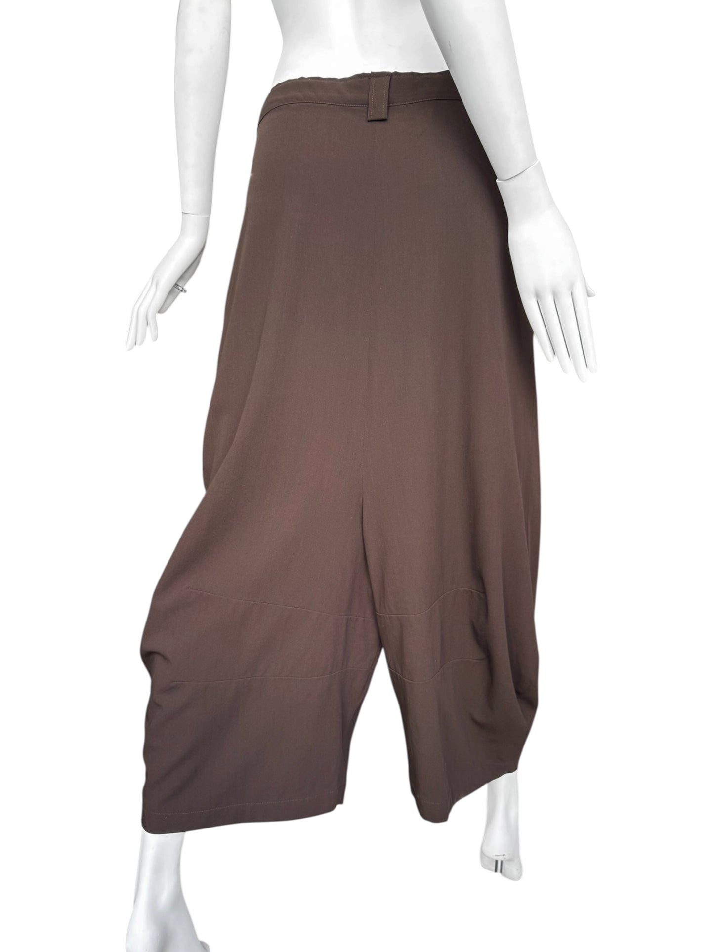 SHIRIN GUILD 1990s BROWN HAREM PANTS