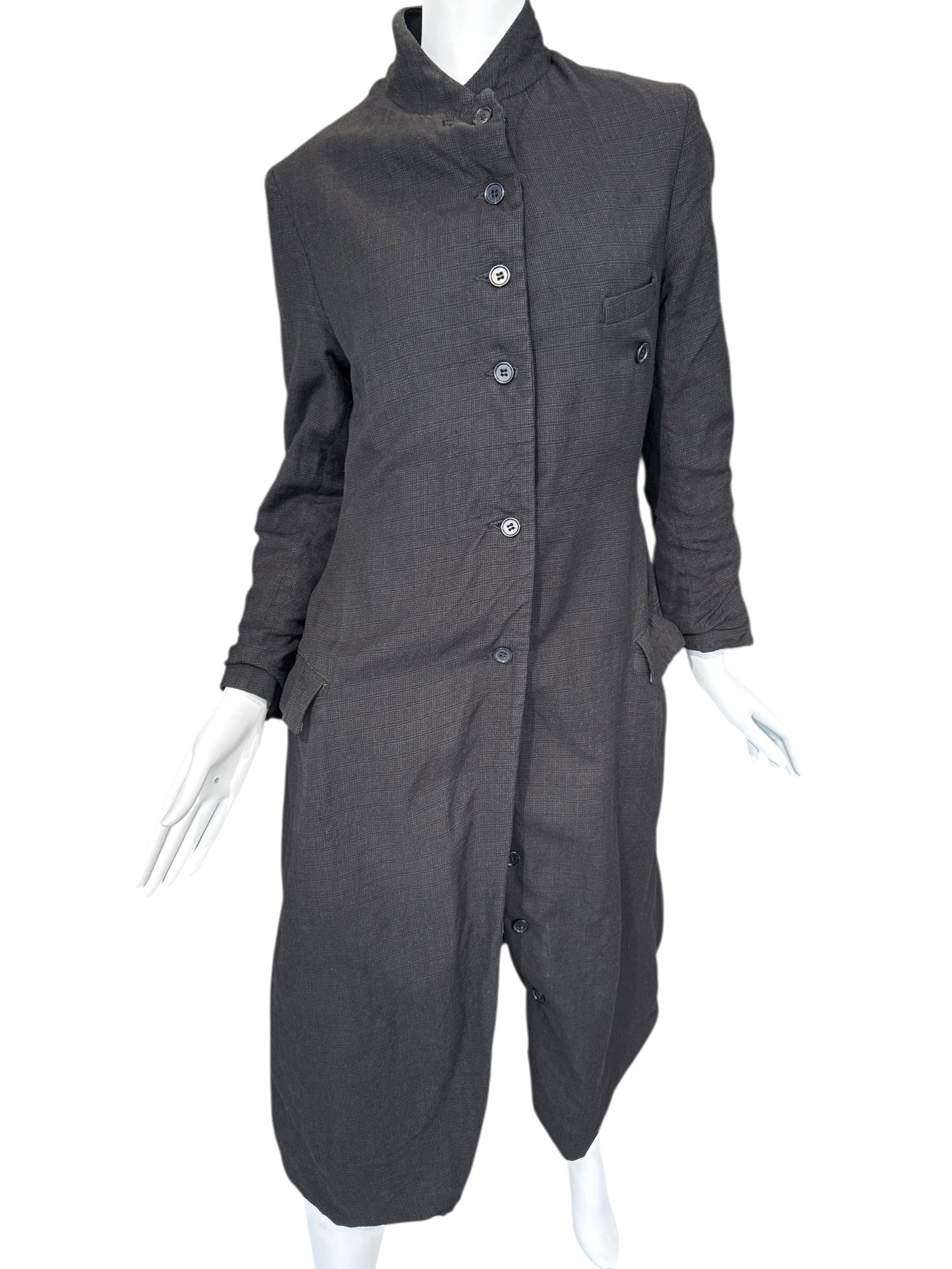 PAUL HARNDEN SHOEMAKERS 2010s DARK TAUPE WOOL COAT