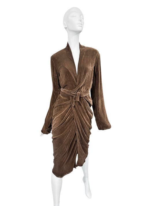 rick owens burgundy round neck midi dress Jovana | Hand-Embellished Crew-Neck With Drop Waist Pleated skirt Latest Rick Owens Collection for