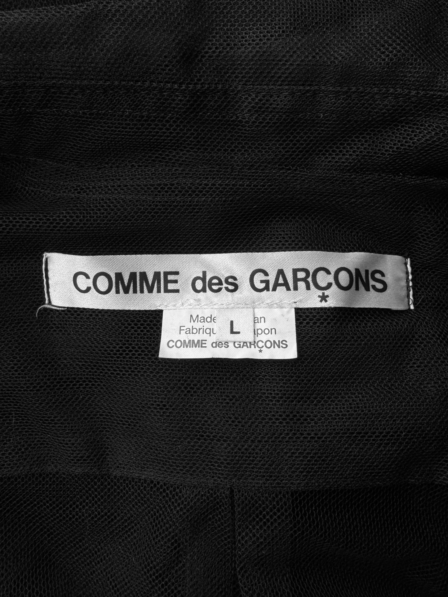 COMME DES GARÇONS 1990s BLACK TULLE TRIPLE LAYERED SHIRT