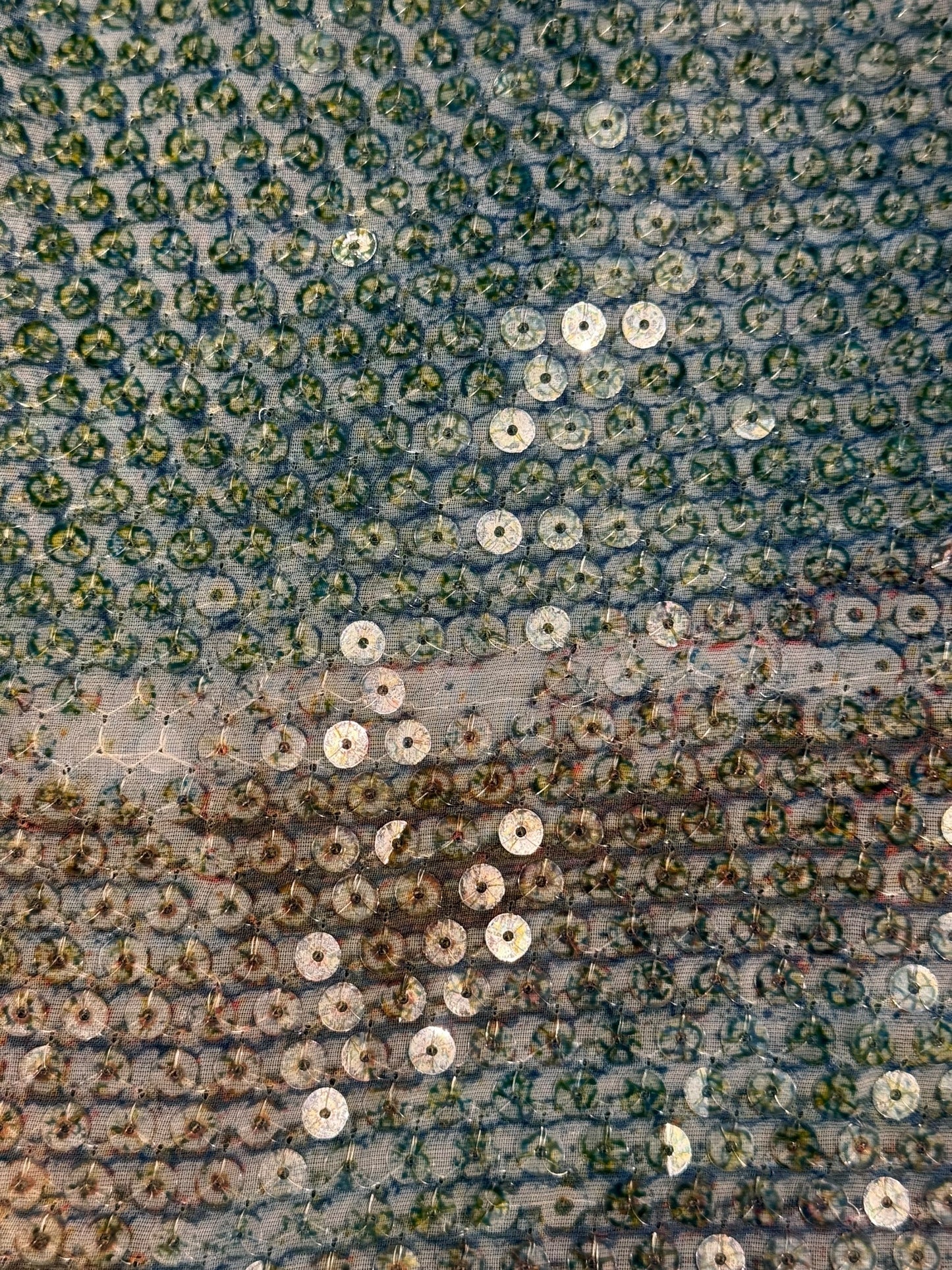 ALEXANDER MCQUEEN SS1997 «LA POUPÉE» BLUE SEQUINS DOLPHIN PRINT BUMSTER MIDI SKIRT