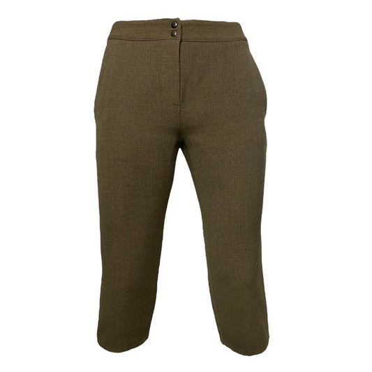 MIU MIU FW1999 OLIVE GREEN WOOL CAPRI PANTS