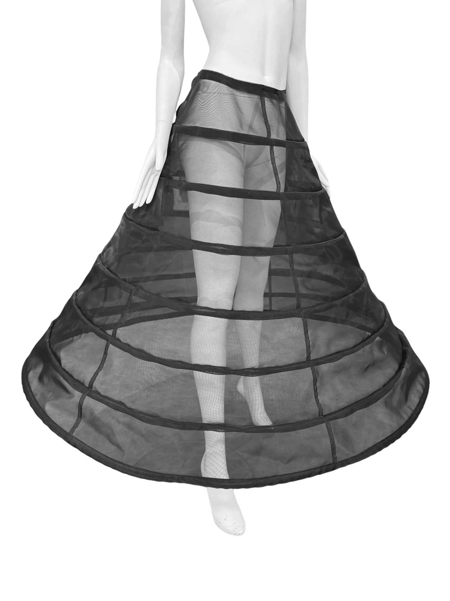 YOHJI YAMAMOTO SS1997 BLACK SHEER CRINOLINE SKIRT