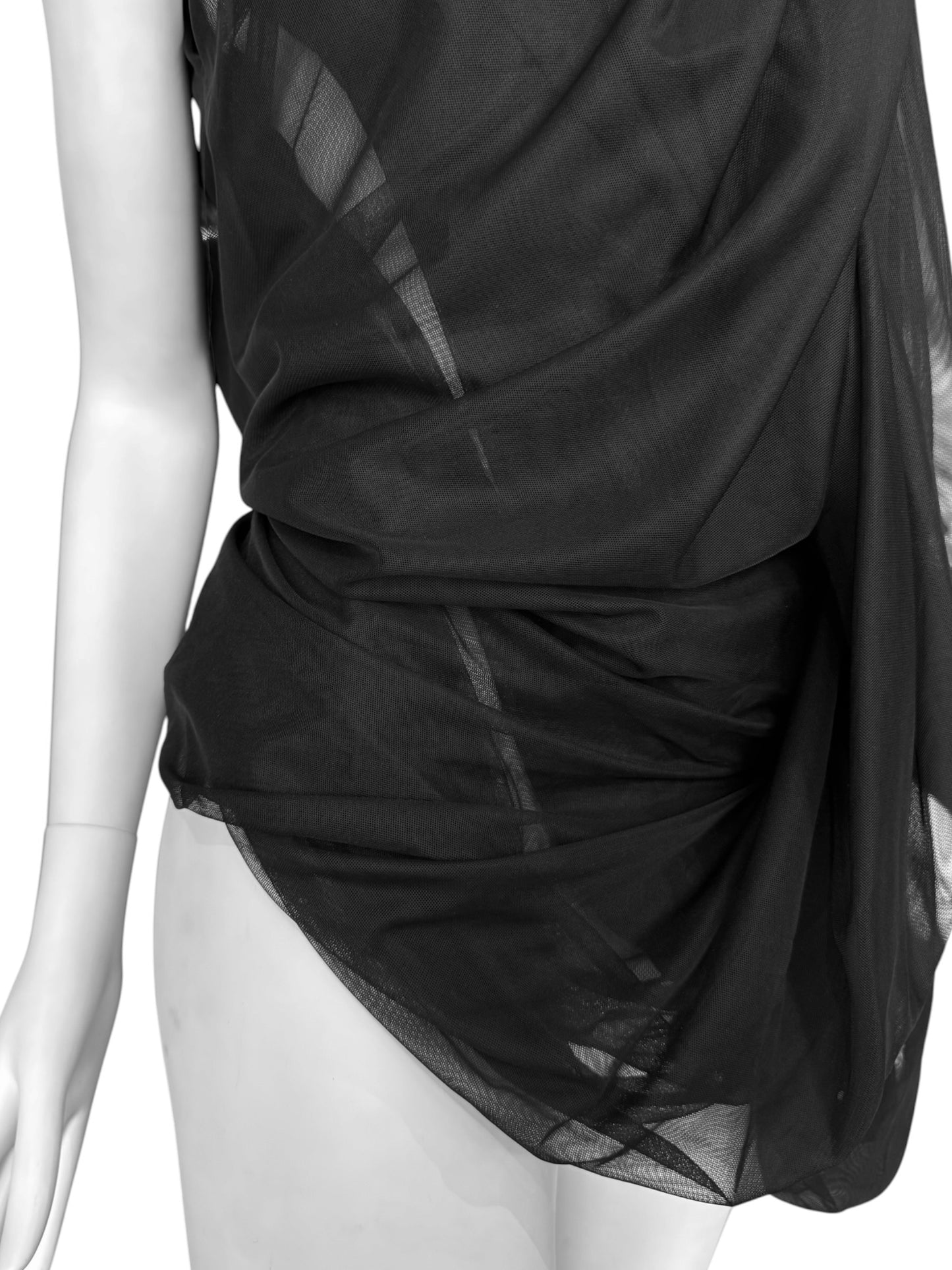 JUNYA WATANABE 2020s BLACK LAYERED DRAPED TANK TOP
