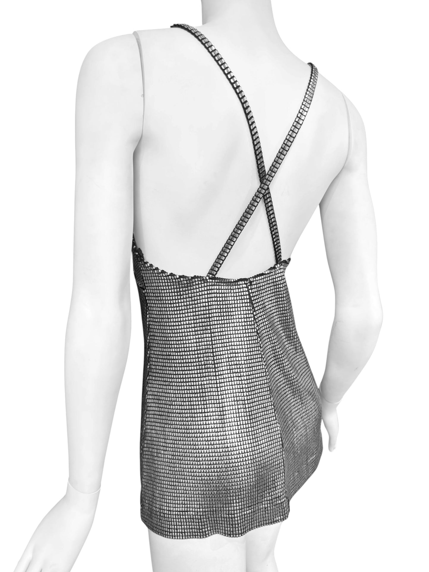 PACO RABANNE 1996 METALLIC MINI DRESS