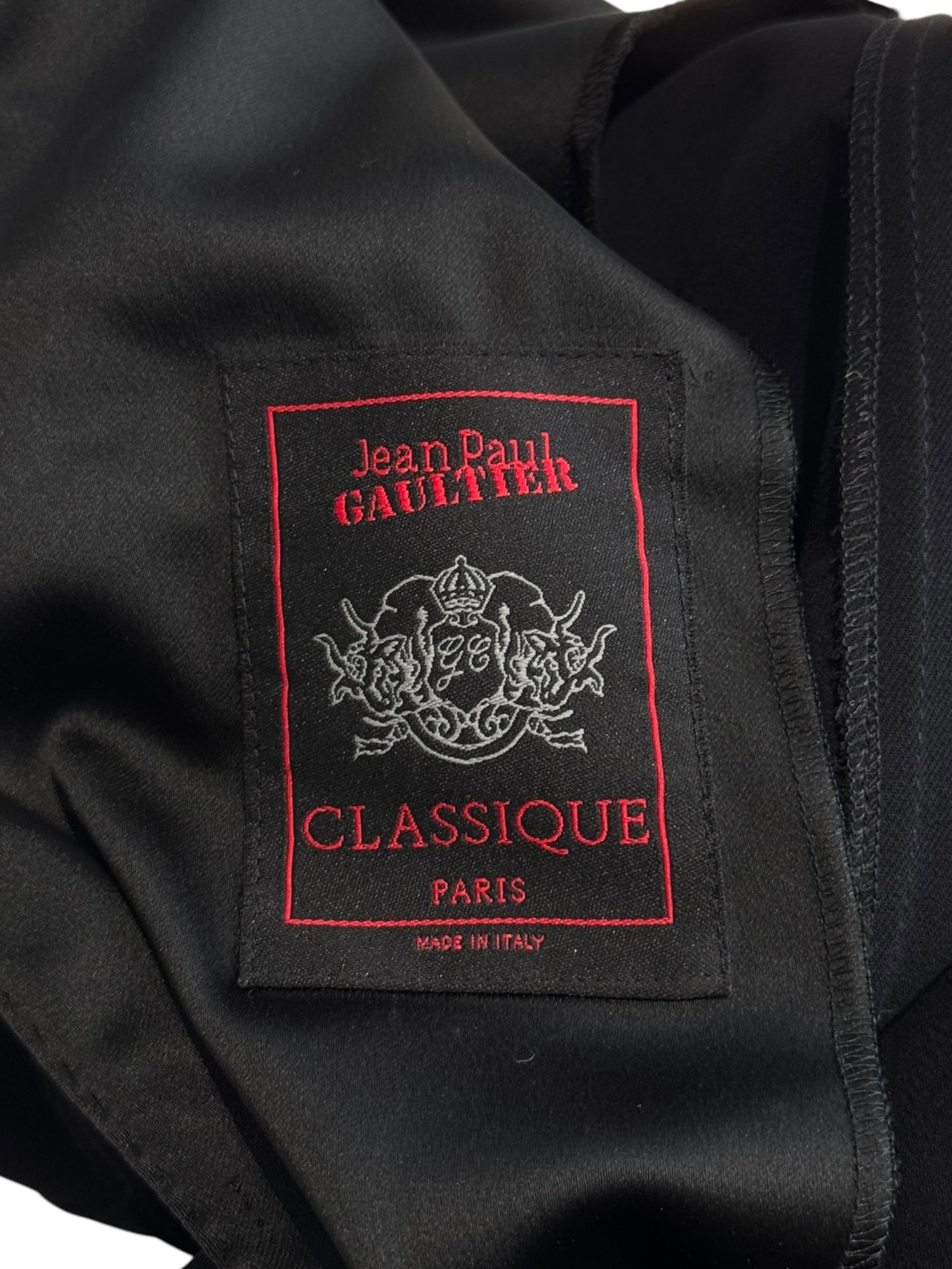 JEAN PAUL GAULTIER 2000s BLACK WOOL DOUBLE BREASTED MAXI DRESS